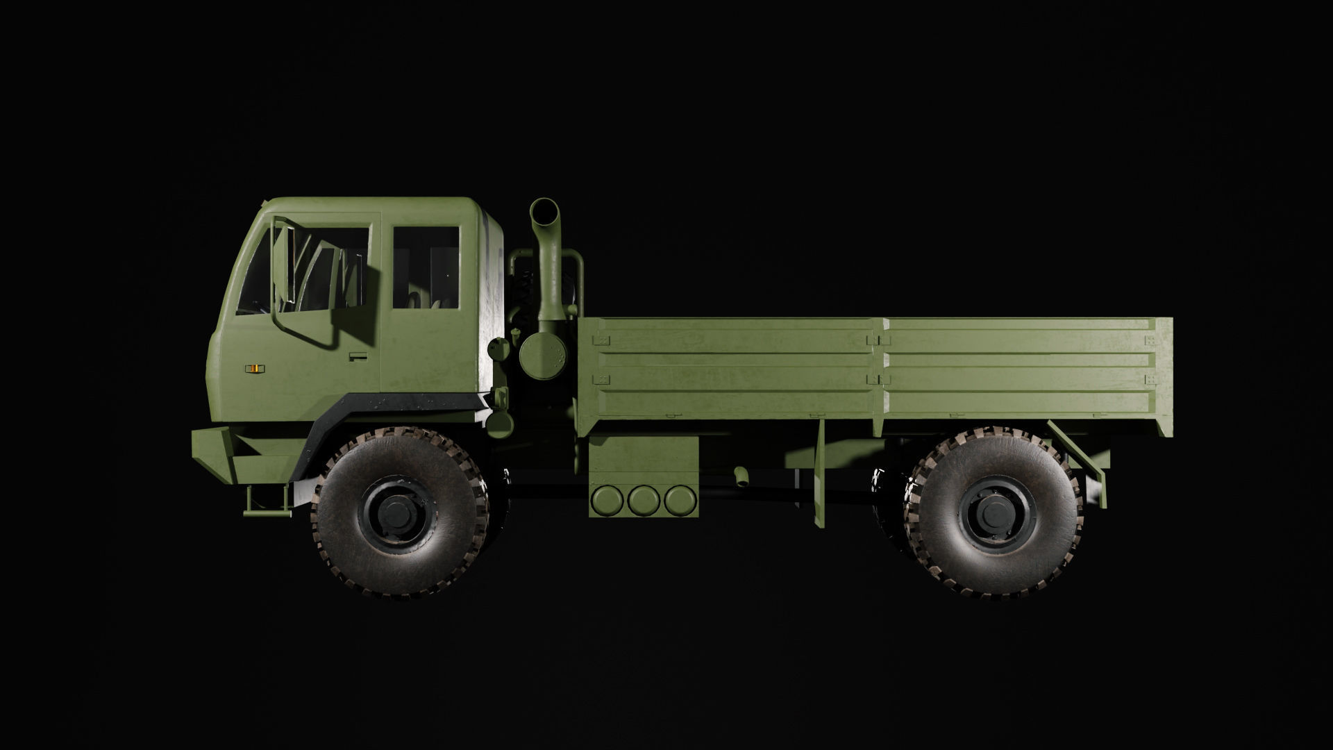 Classic Military Truck by Nikdox Low-poly 3D model_7