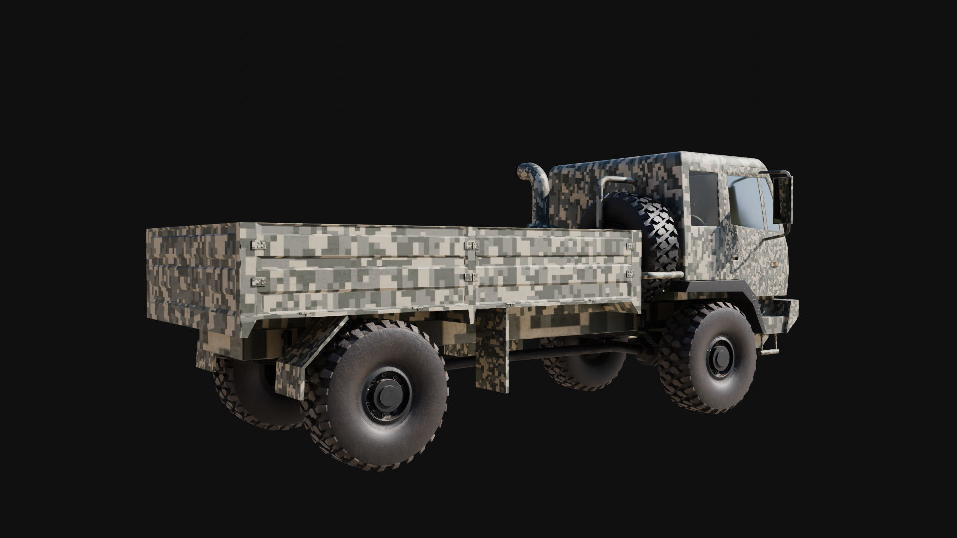 Classic Military Truck by Nikdox Low-poly 3D model_17