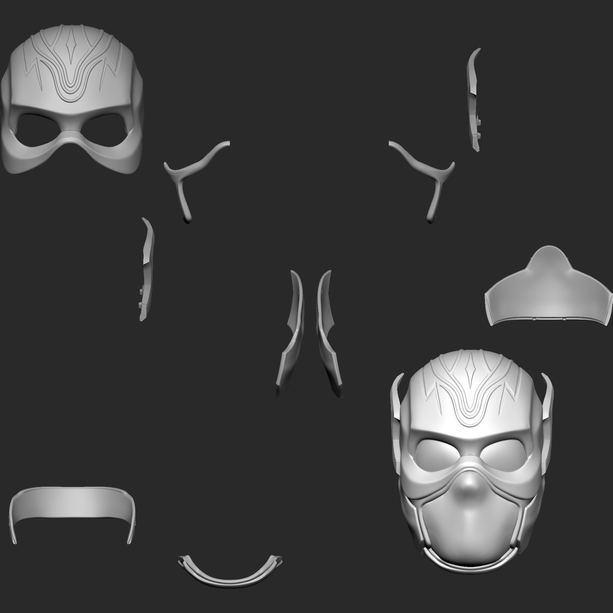 Flash helmet 2023 3D print model_11