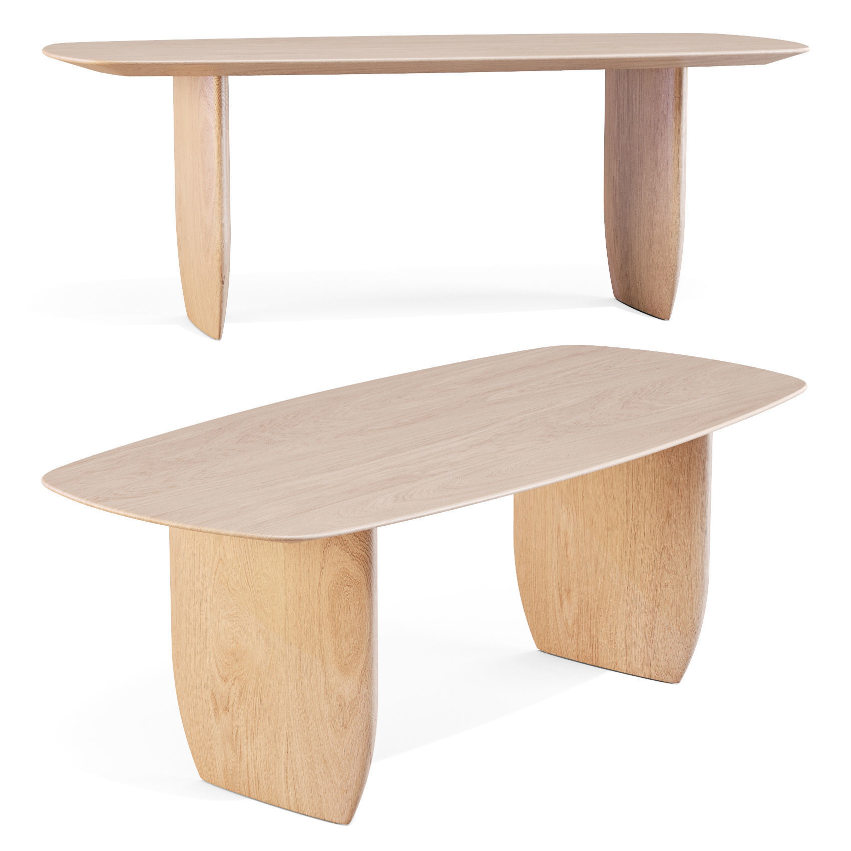 Dining Set CB2 Spigolo Table and Mats Chairs 3D model_4