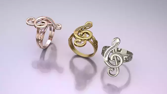 Musical note ring