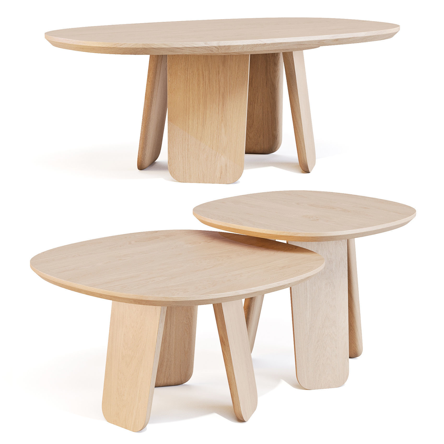 Alki Triku - Coffee and Side Tables 3D model_2