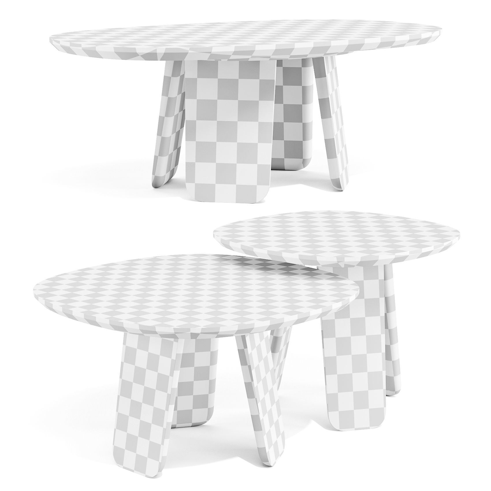 Alki Triku - Coffee and Side Tables 3D model_4
