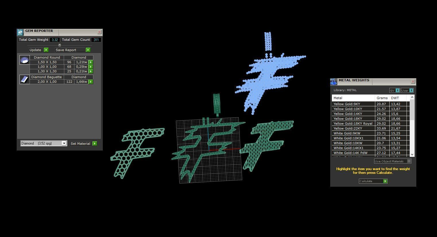 F with baguetes 3D print model_2