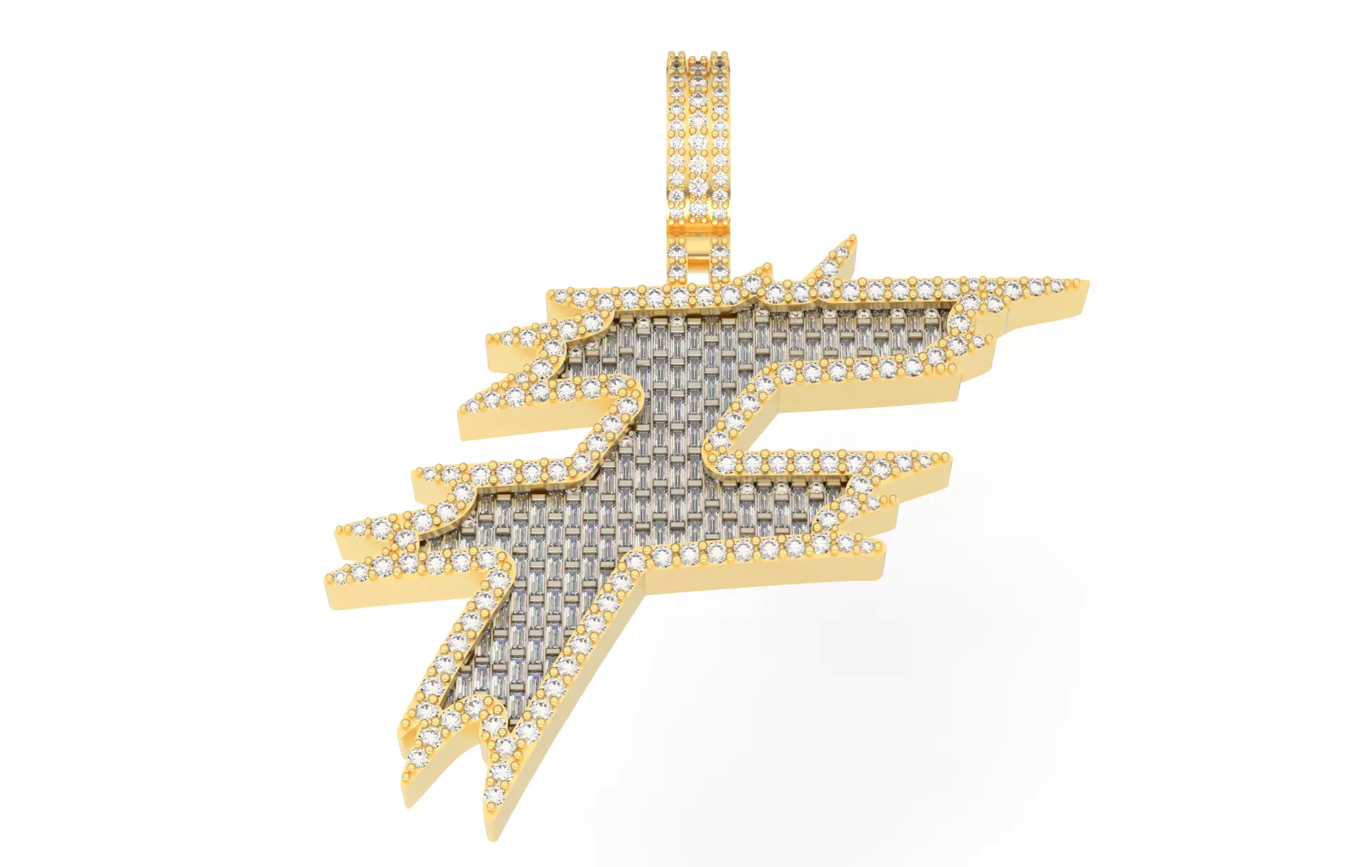 F with baguetes 3D print model_0