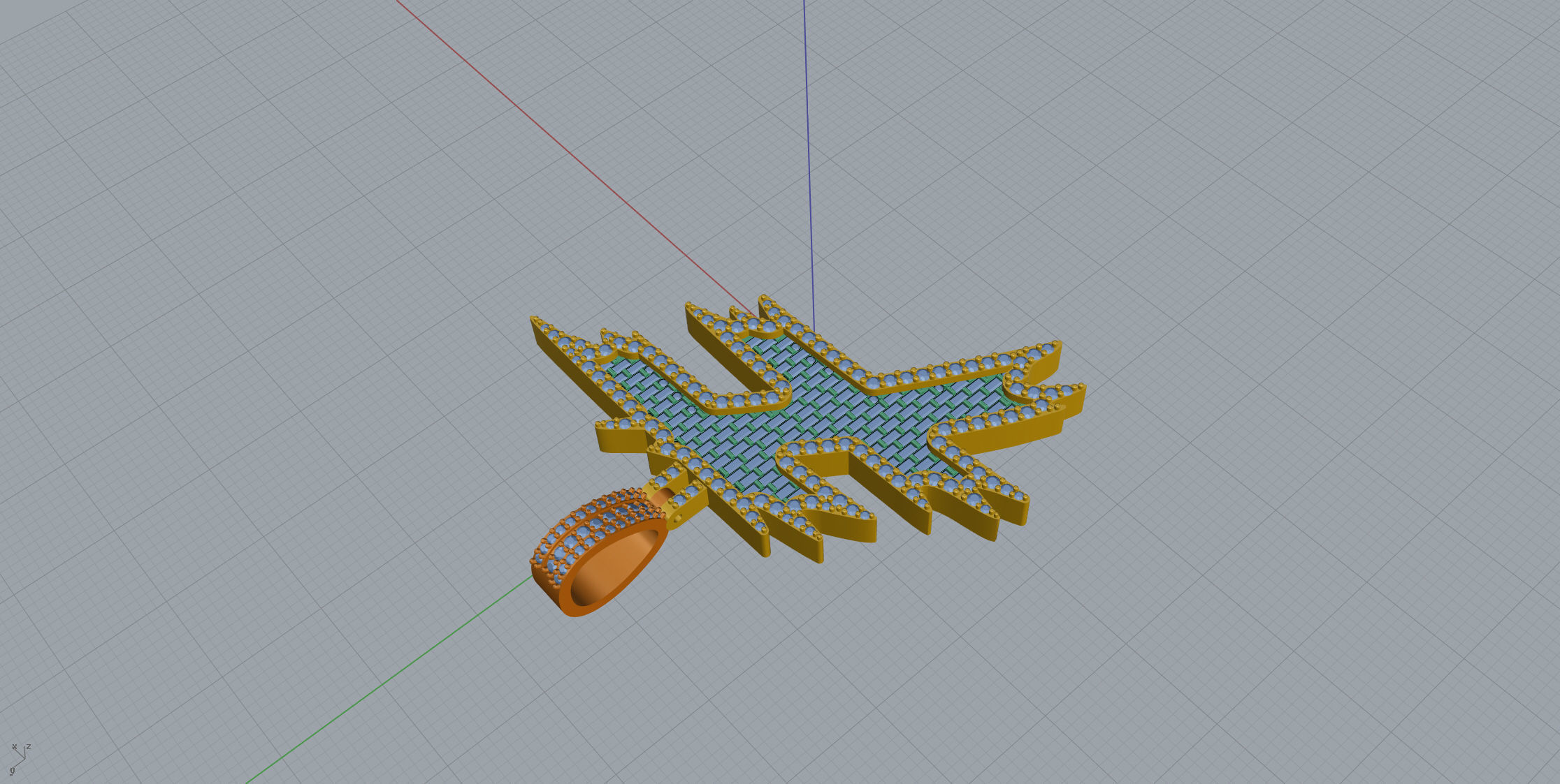 F with baguetes 3D print model_4