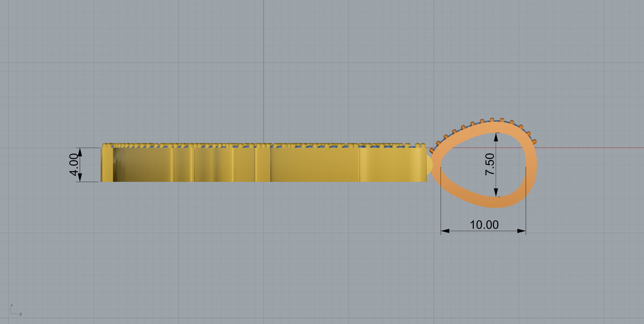 G with baguetes 3D print model_9