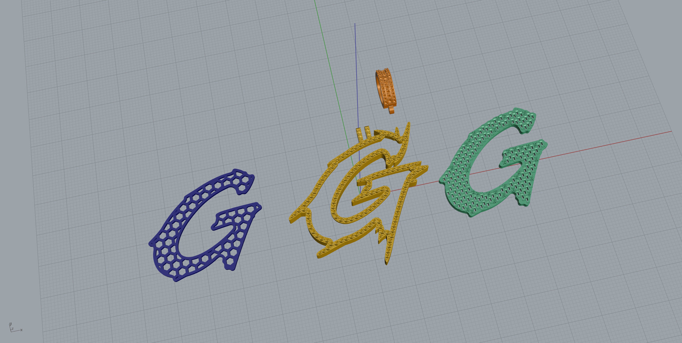 G with baguetes 3D print model_10