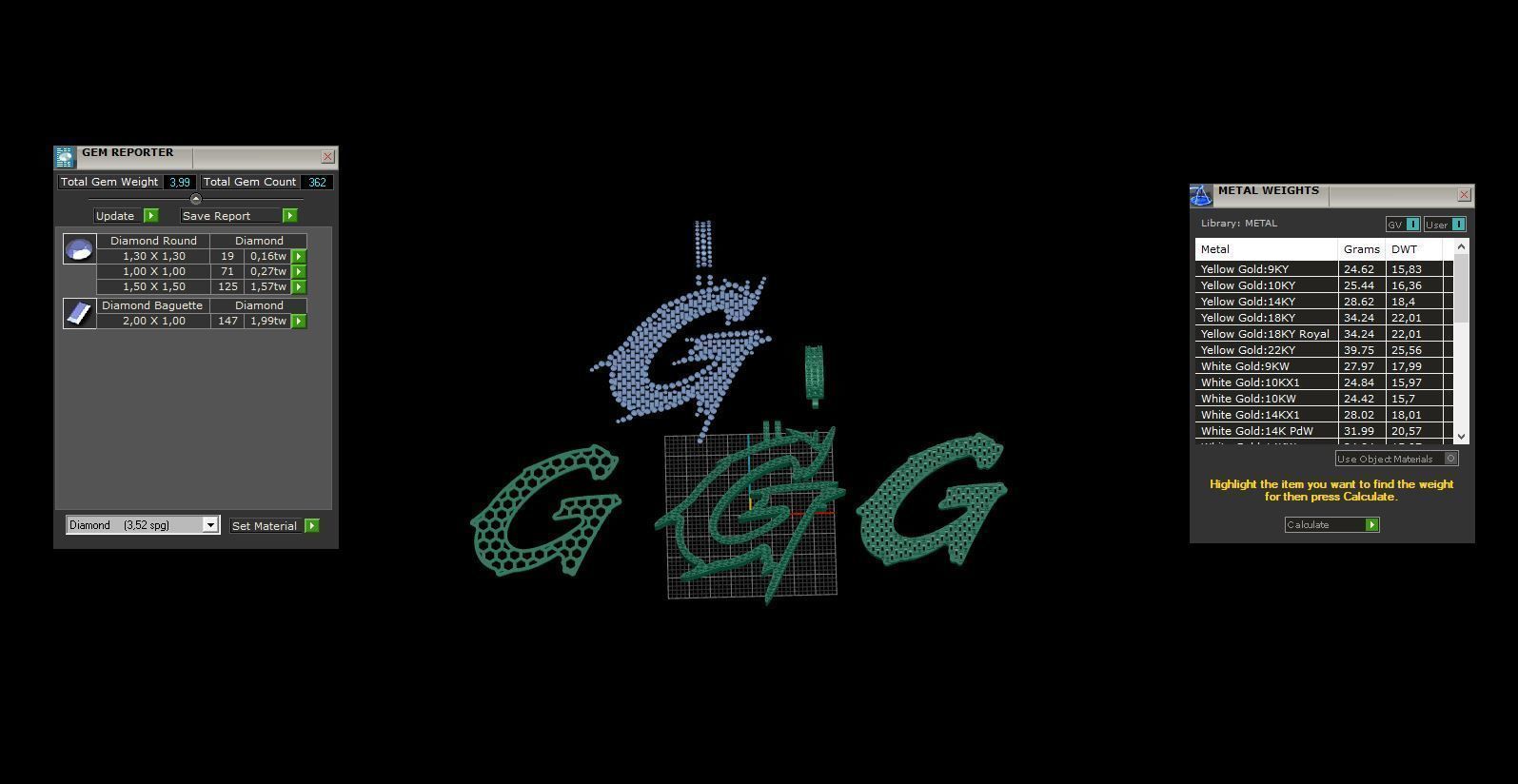 G with baguetes 3D print model_2