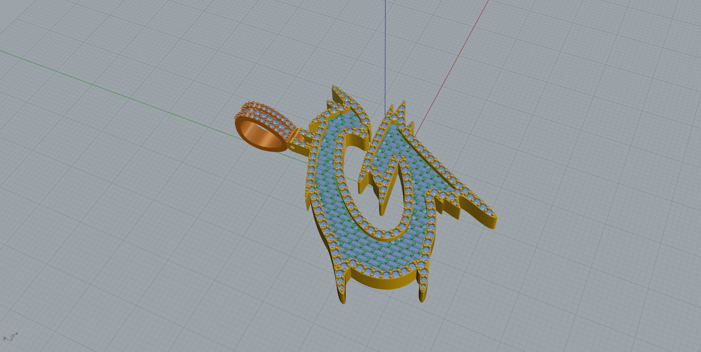 G with baguetes 3D print model_3