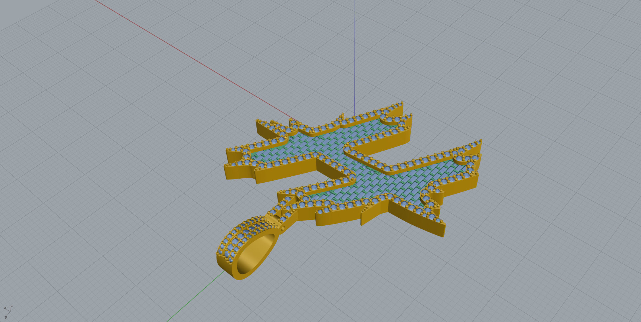 H with baguetes 3D print model_4