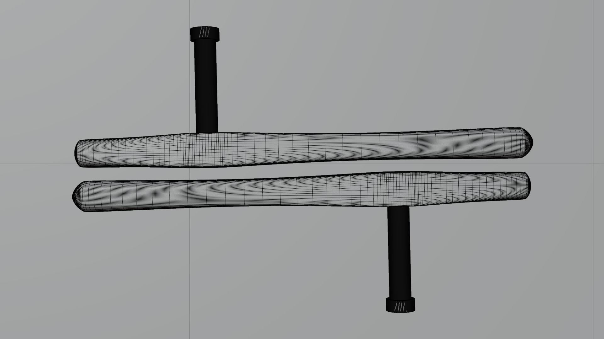Tonfa Weapon 3D model_14