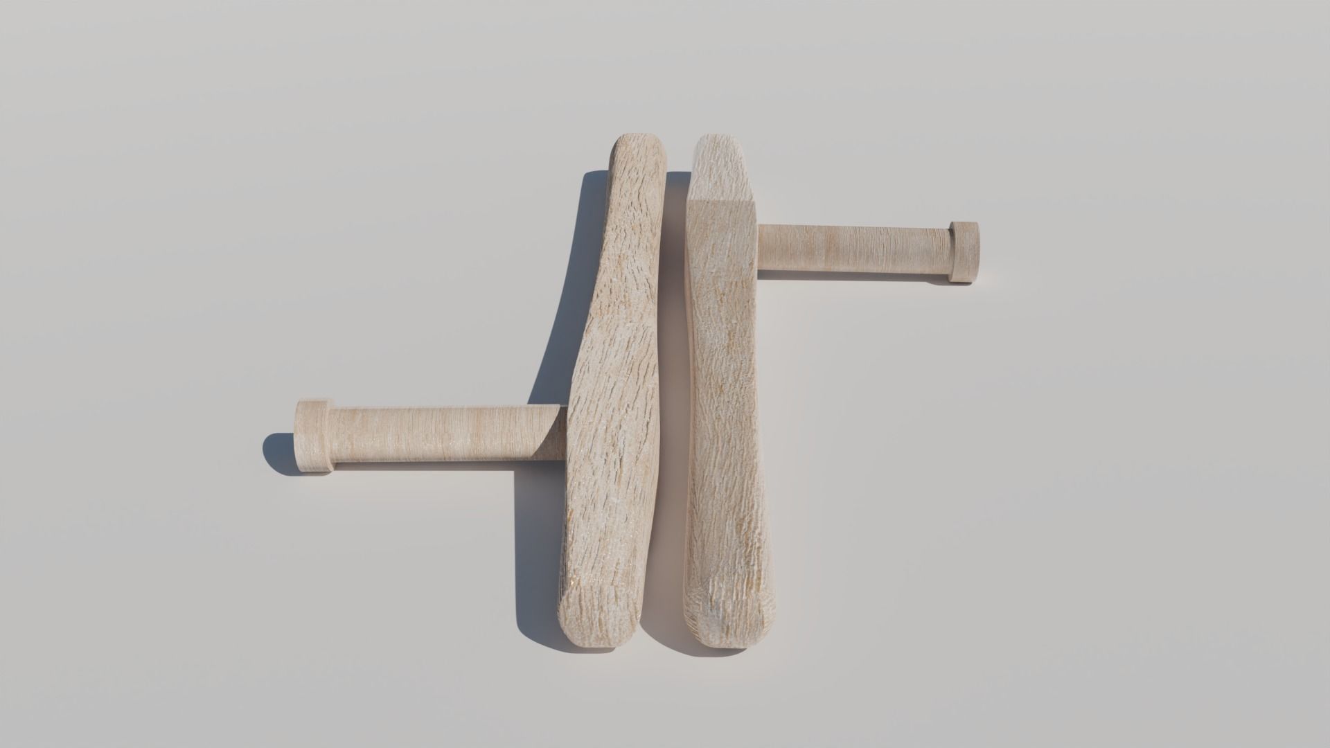 Tonfa Weapon 3D model_4