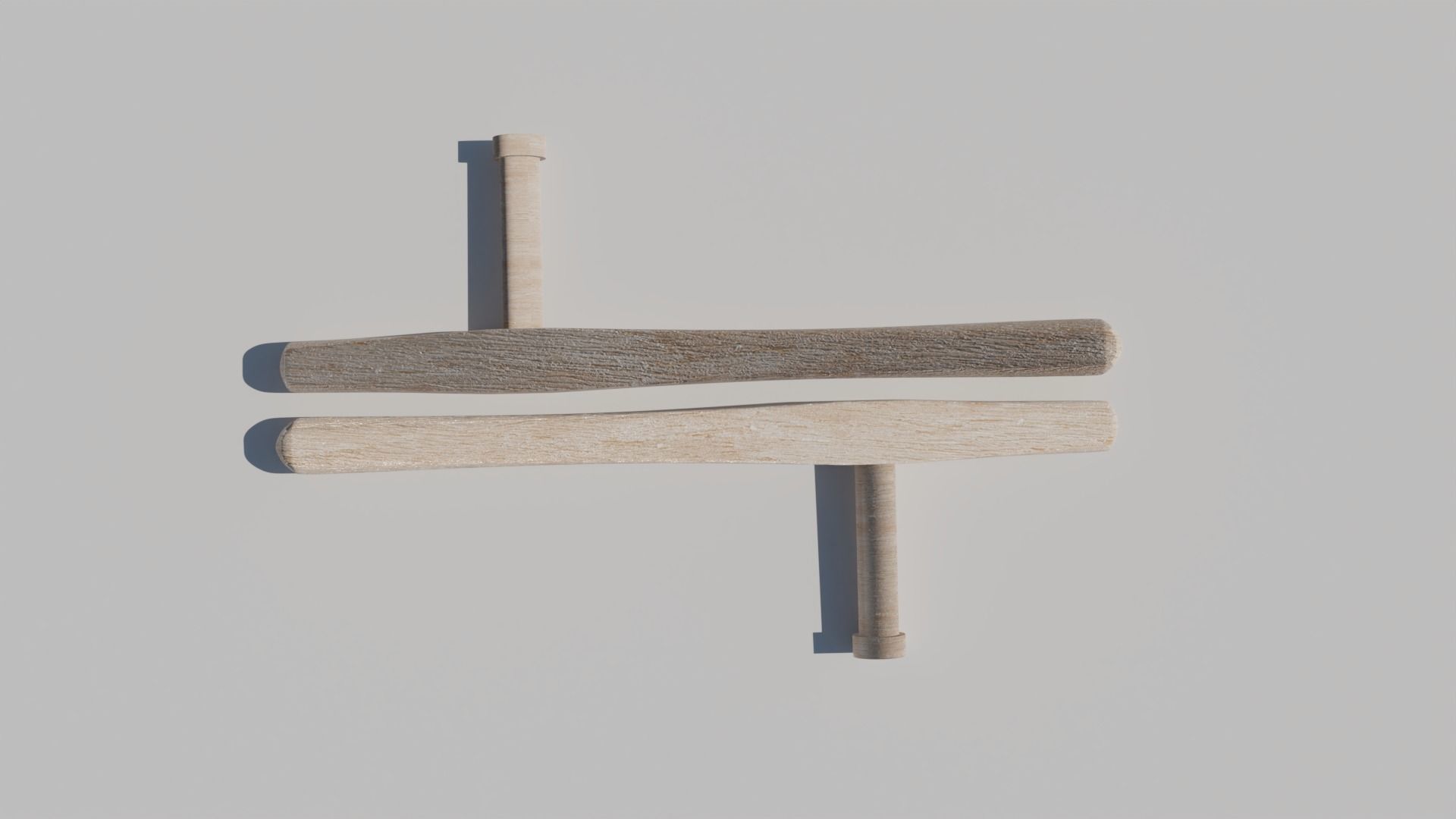 Tonfa Weapon 3D model_11