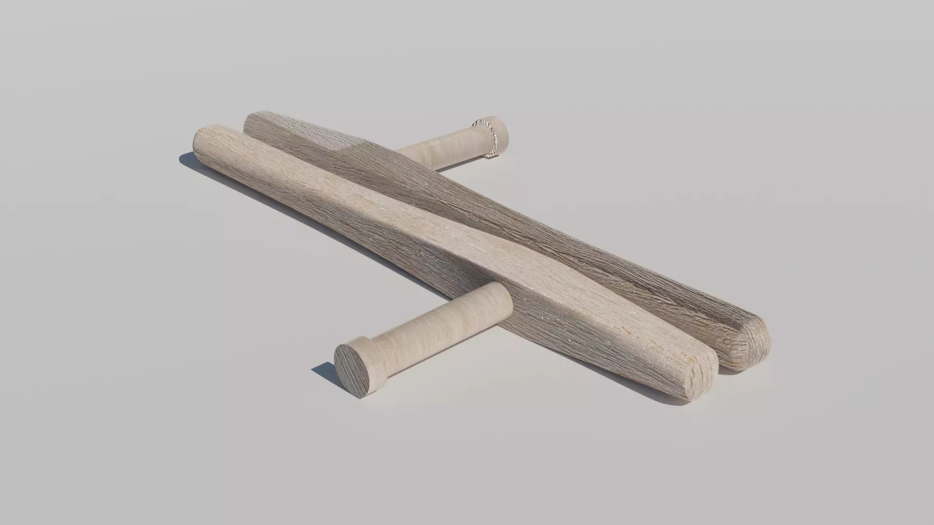 Tonfa Weapon 3D model_0