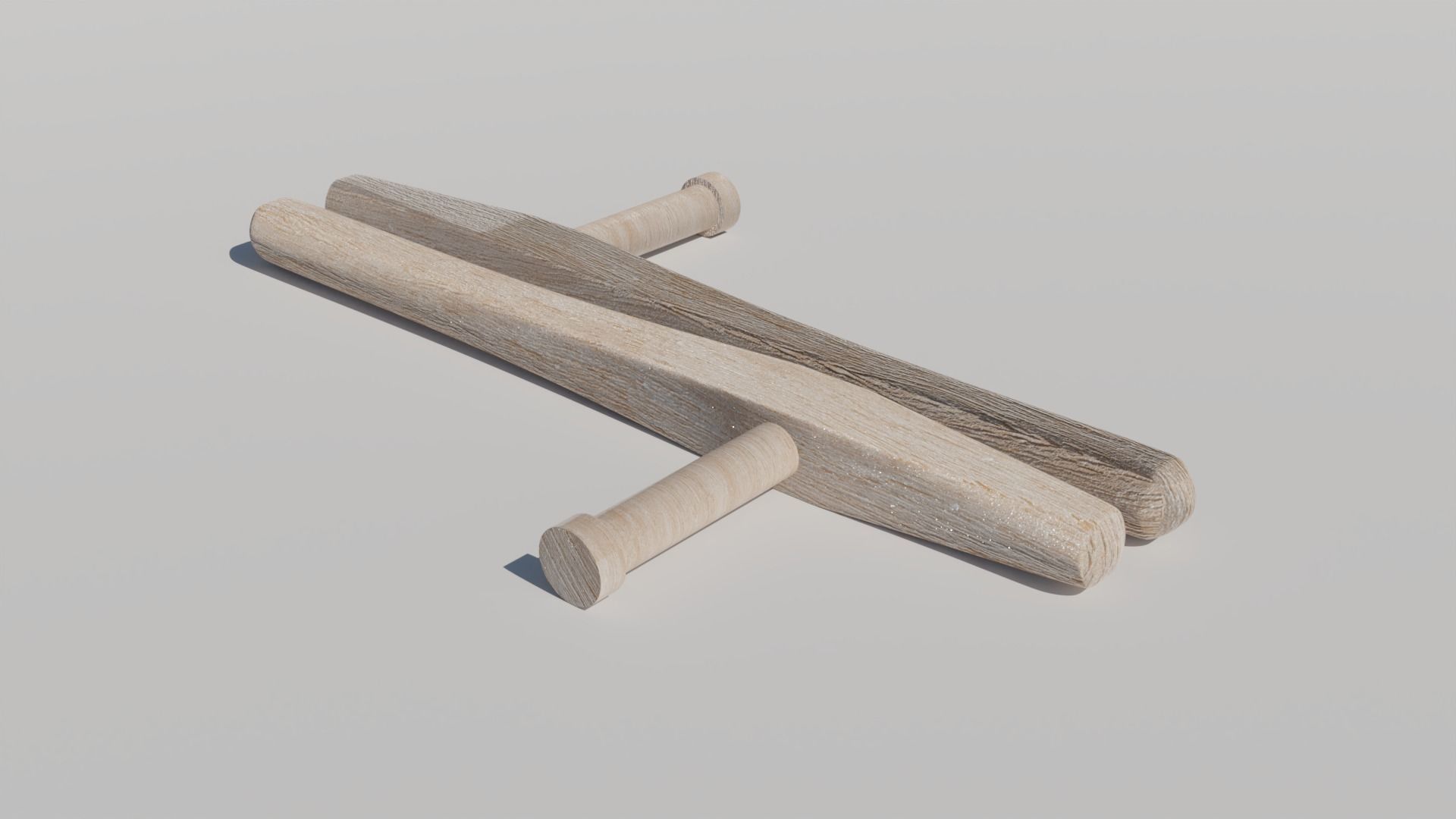 Tonfa Weapon 3D model_7