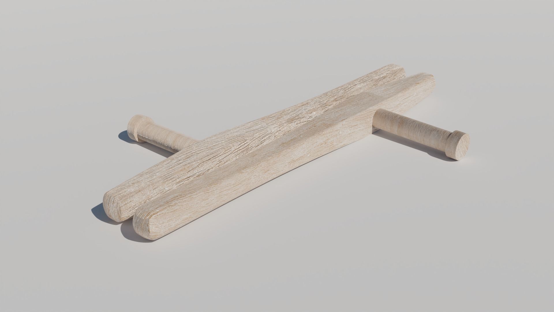 Tonfa Weapon 3D model_9