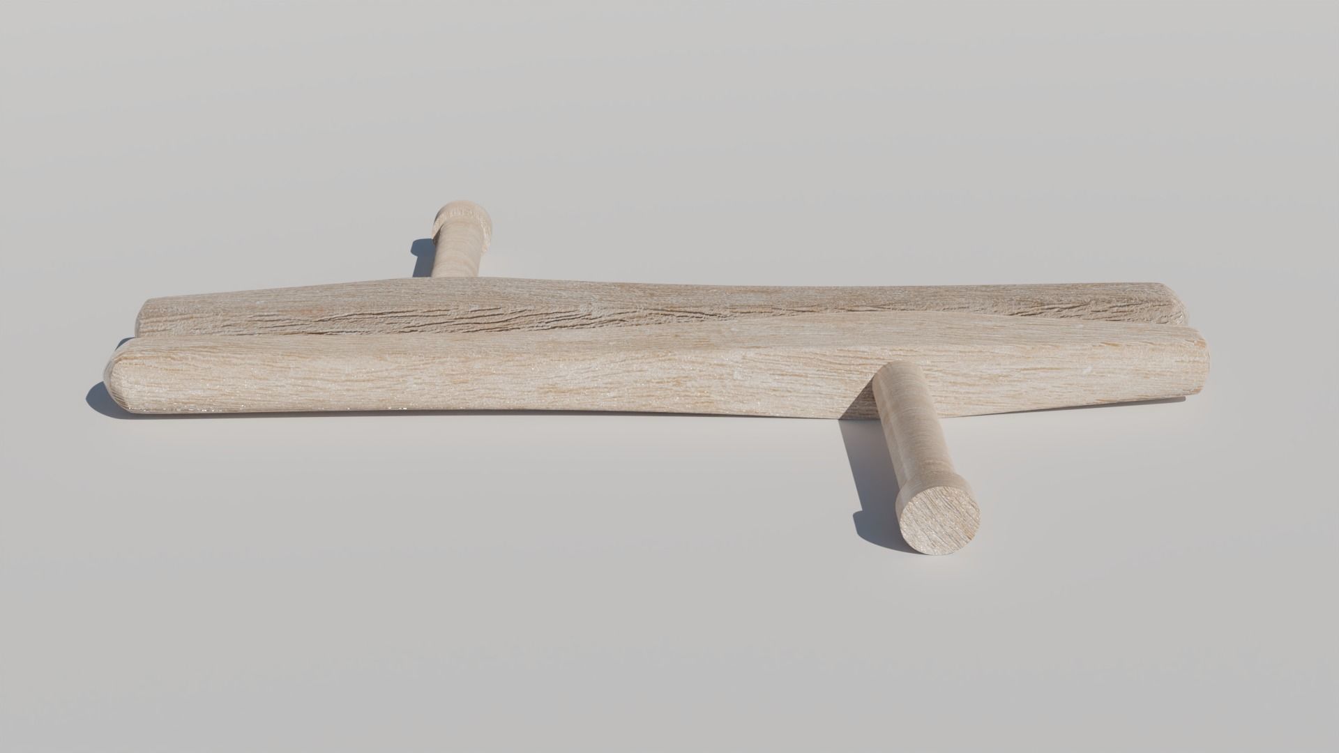 Tonfa Weapon 3D model_10