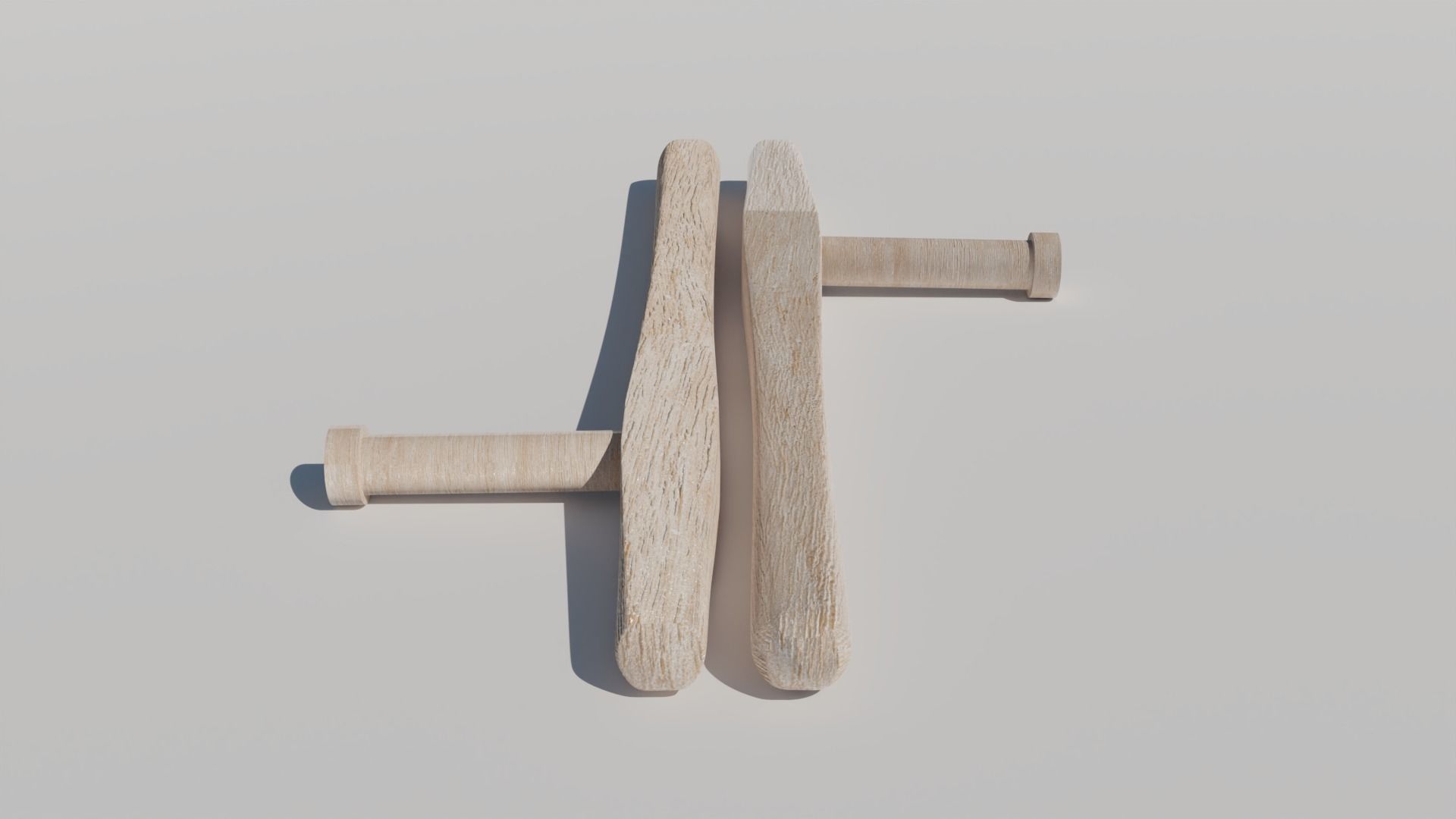 Tonfa Weapon 3D model_8