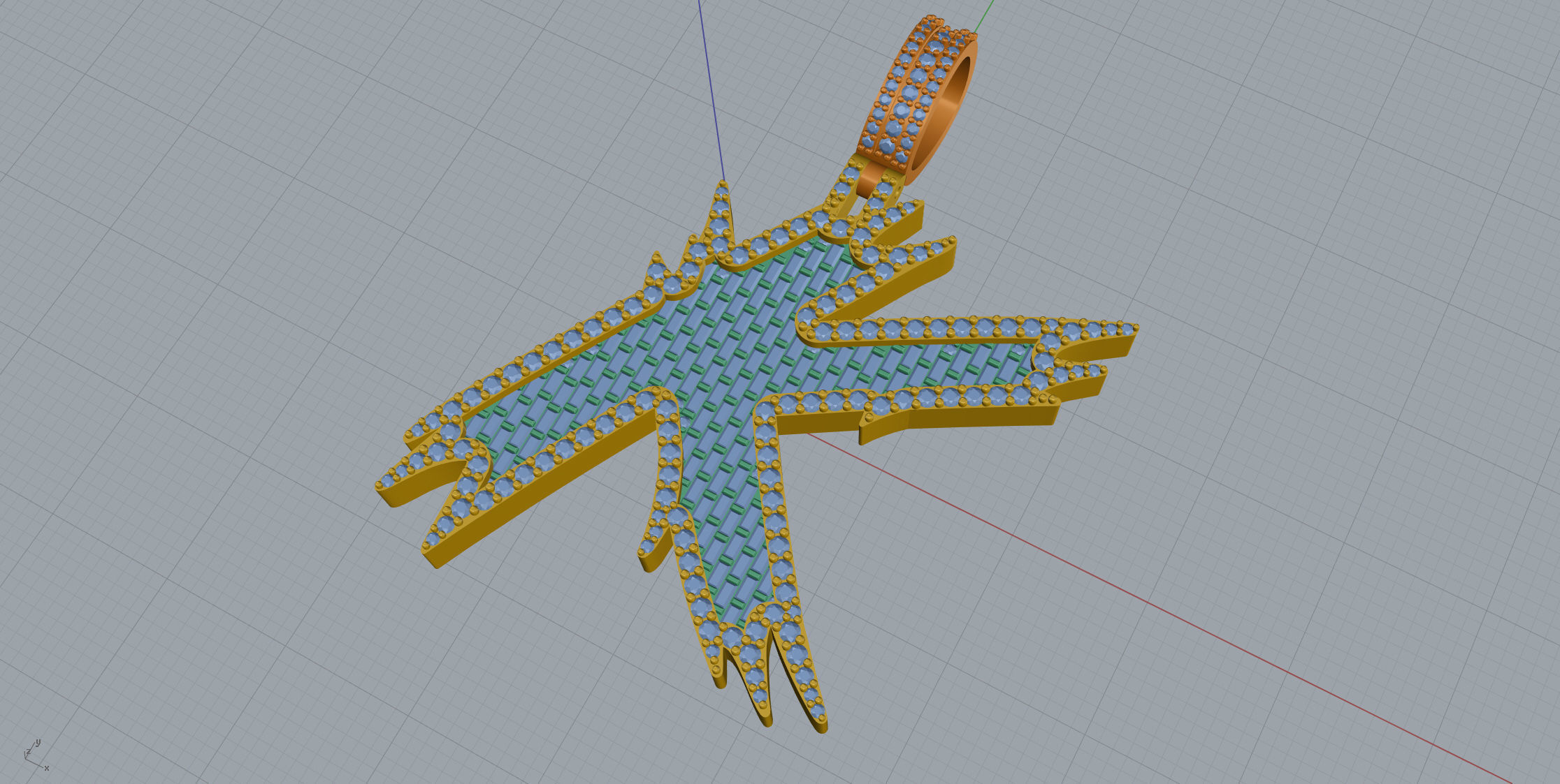 K with baguetes 3D print model_7