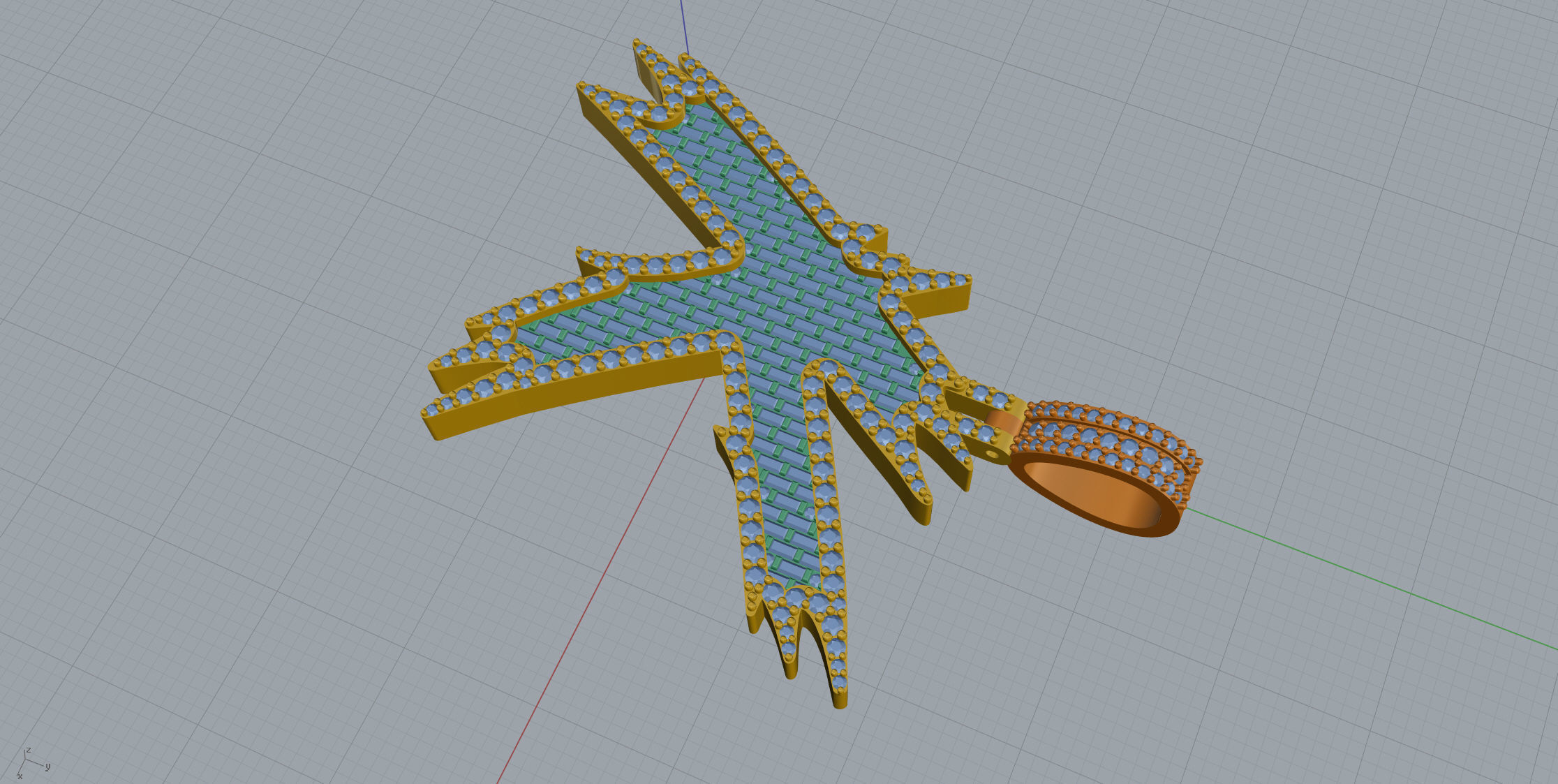 K with baguetes 3D print model_5