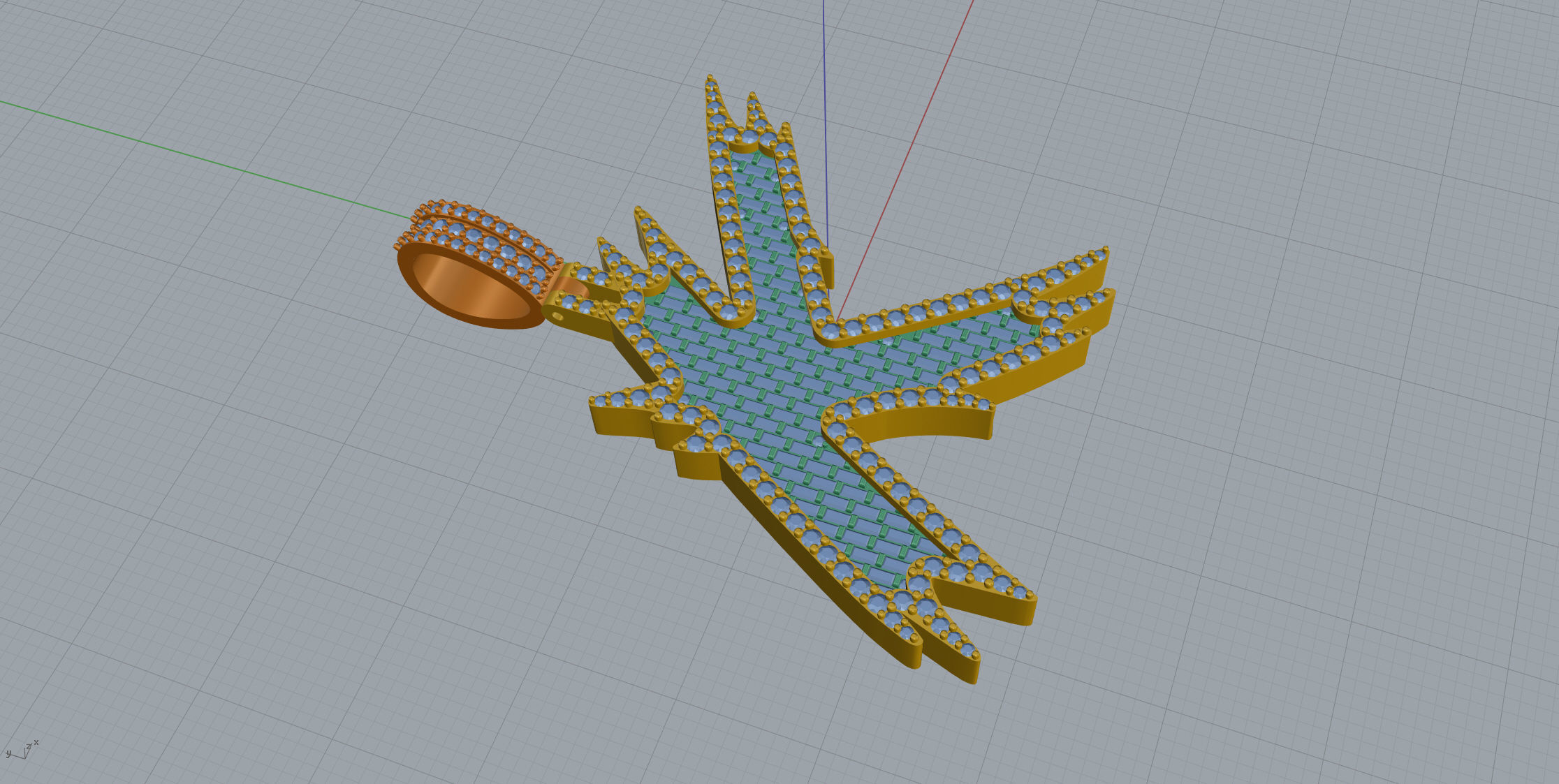 K with baguetes 3D print model_3