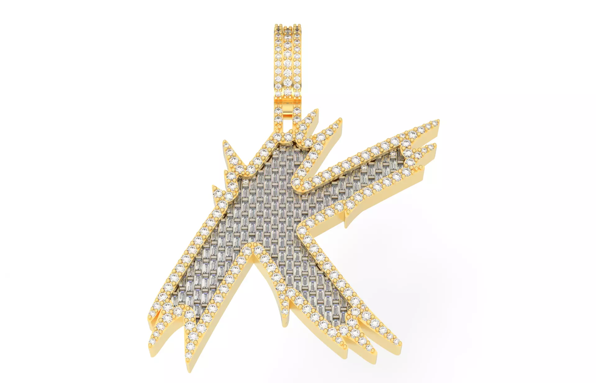 K with baguetes 3D print model_0