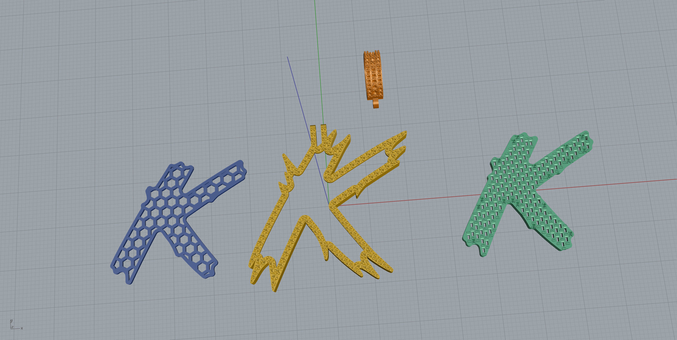 K with baguetes 3D print model_10