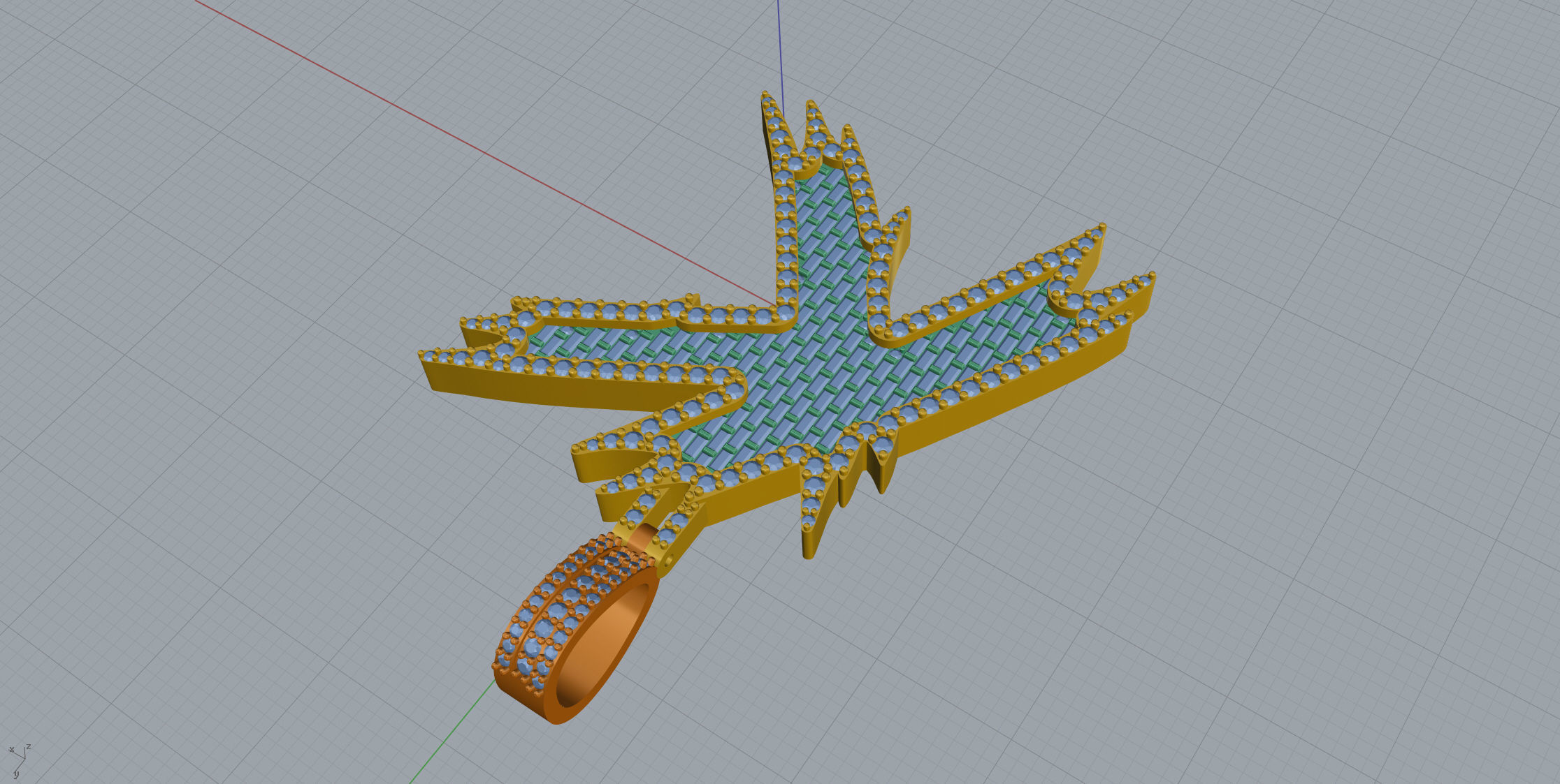 K with baguetes 3D print model_4