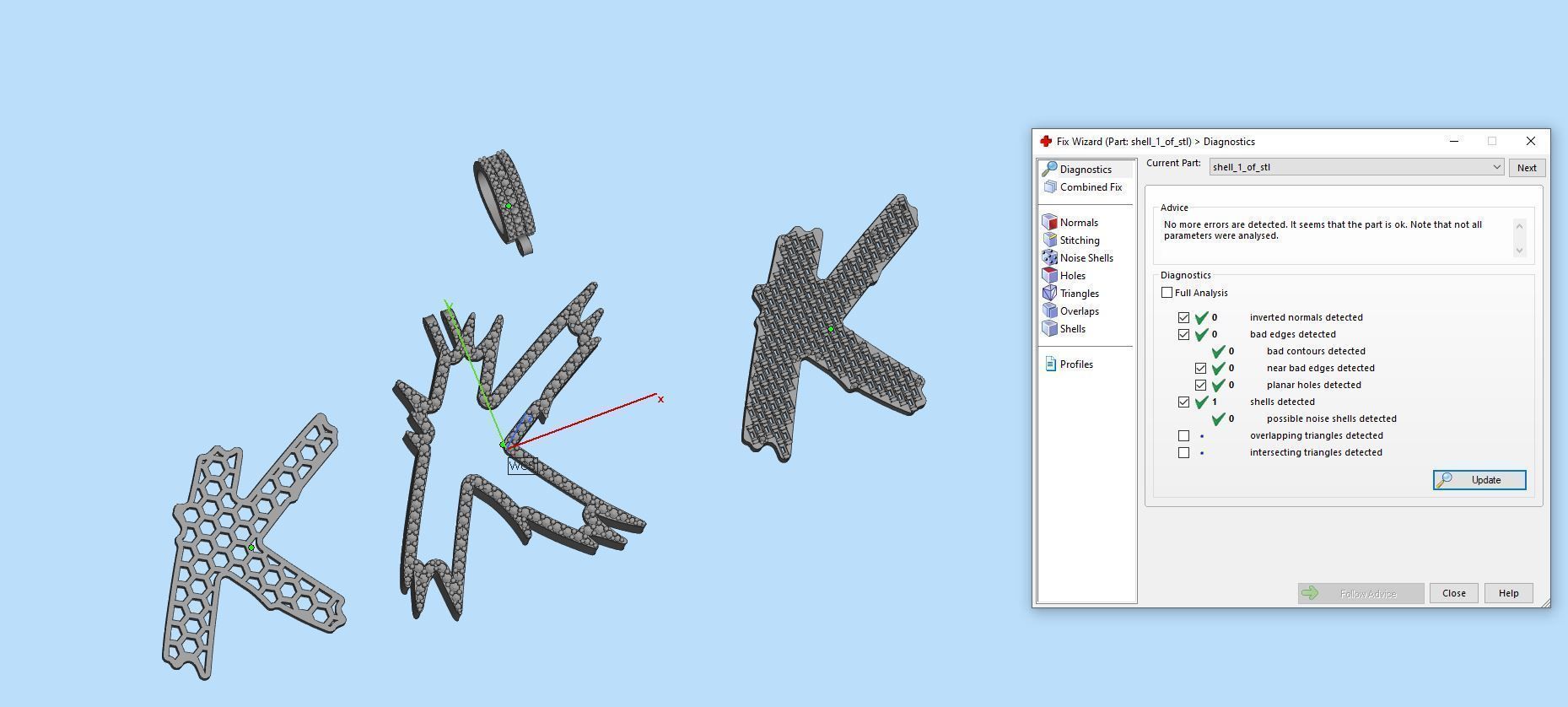 K with baguetes 3D print model_1