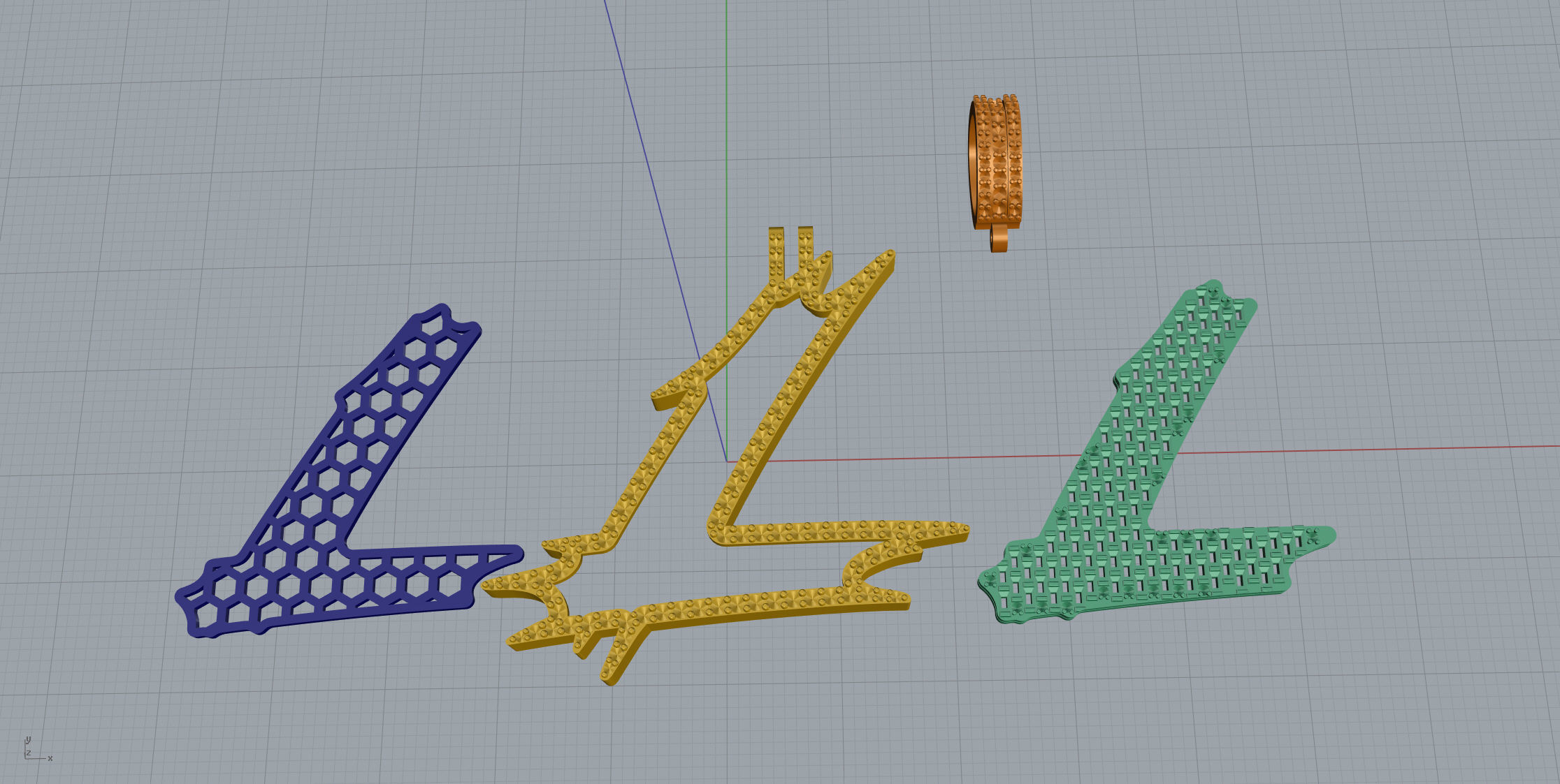 L with baguetes 3D print model_10