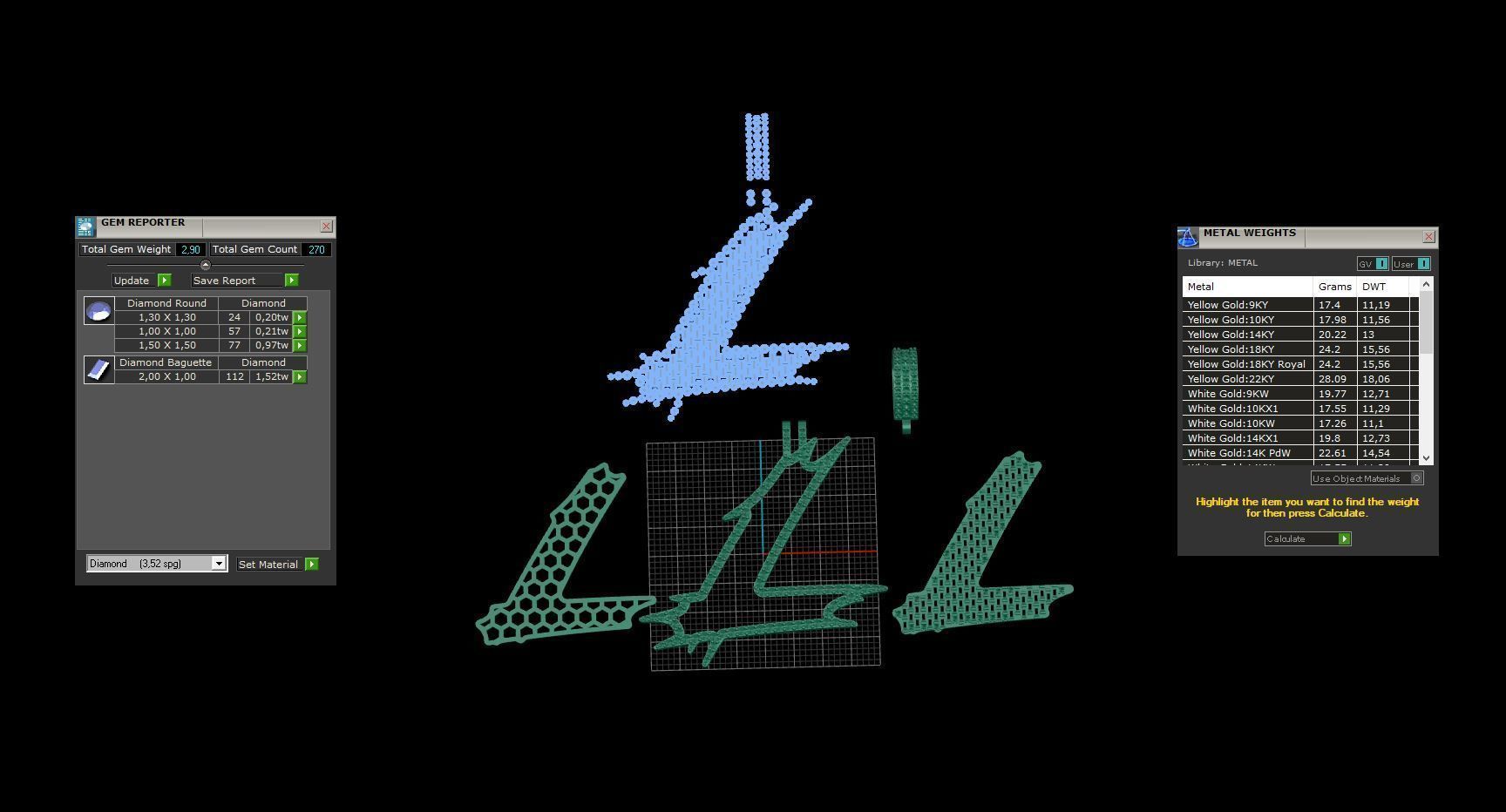L with baguetes 3D print model_2