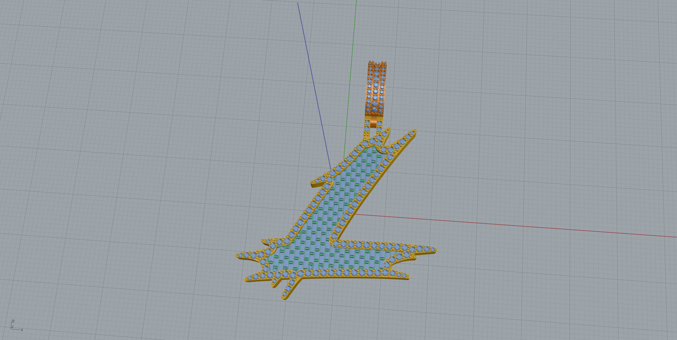 L with baguetes 3D print model_7