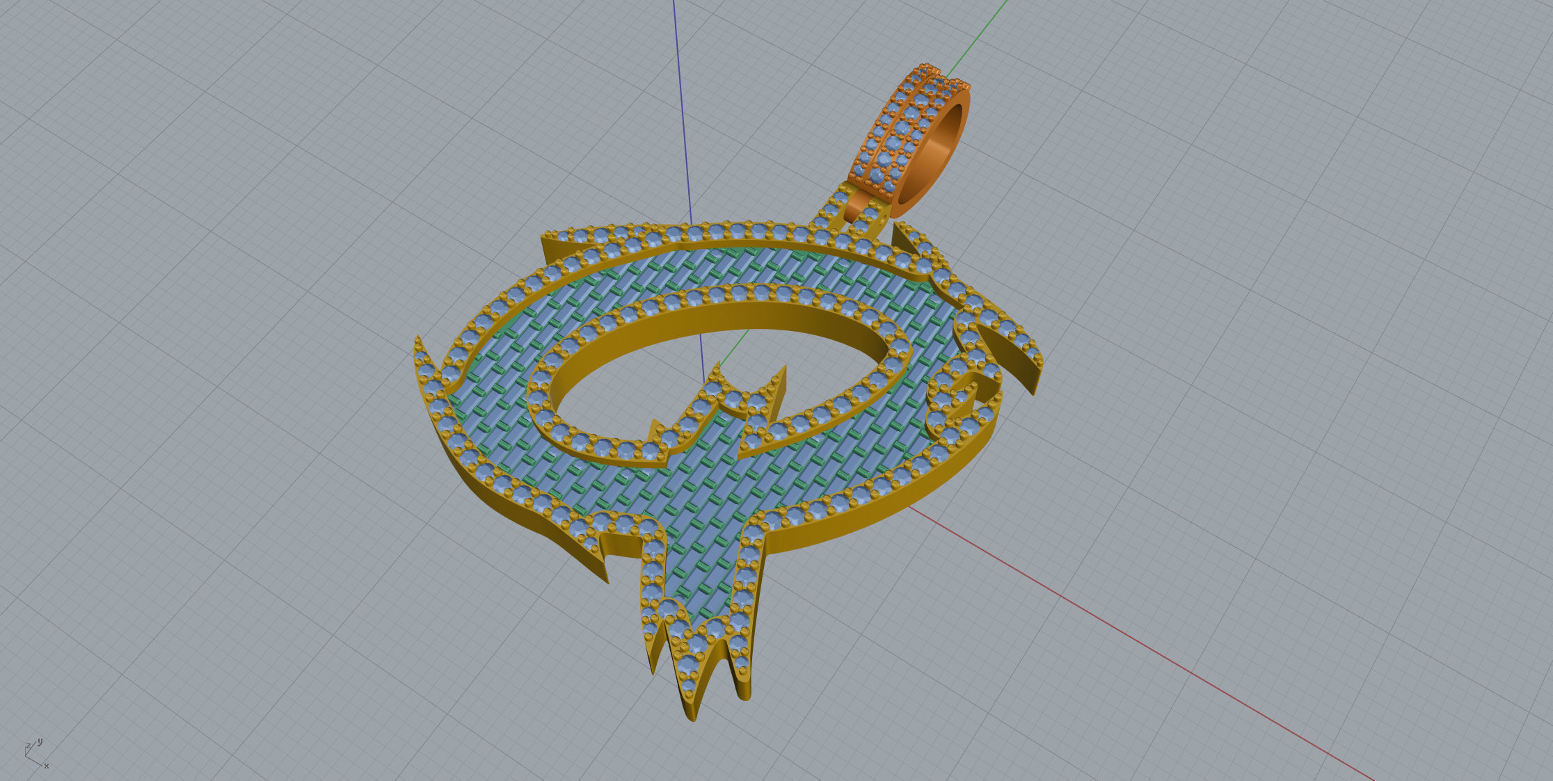 Q with baguetes 3D print model_6