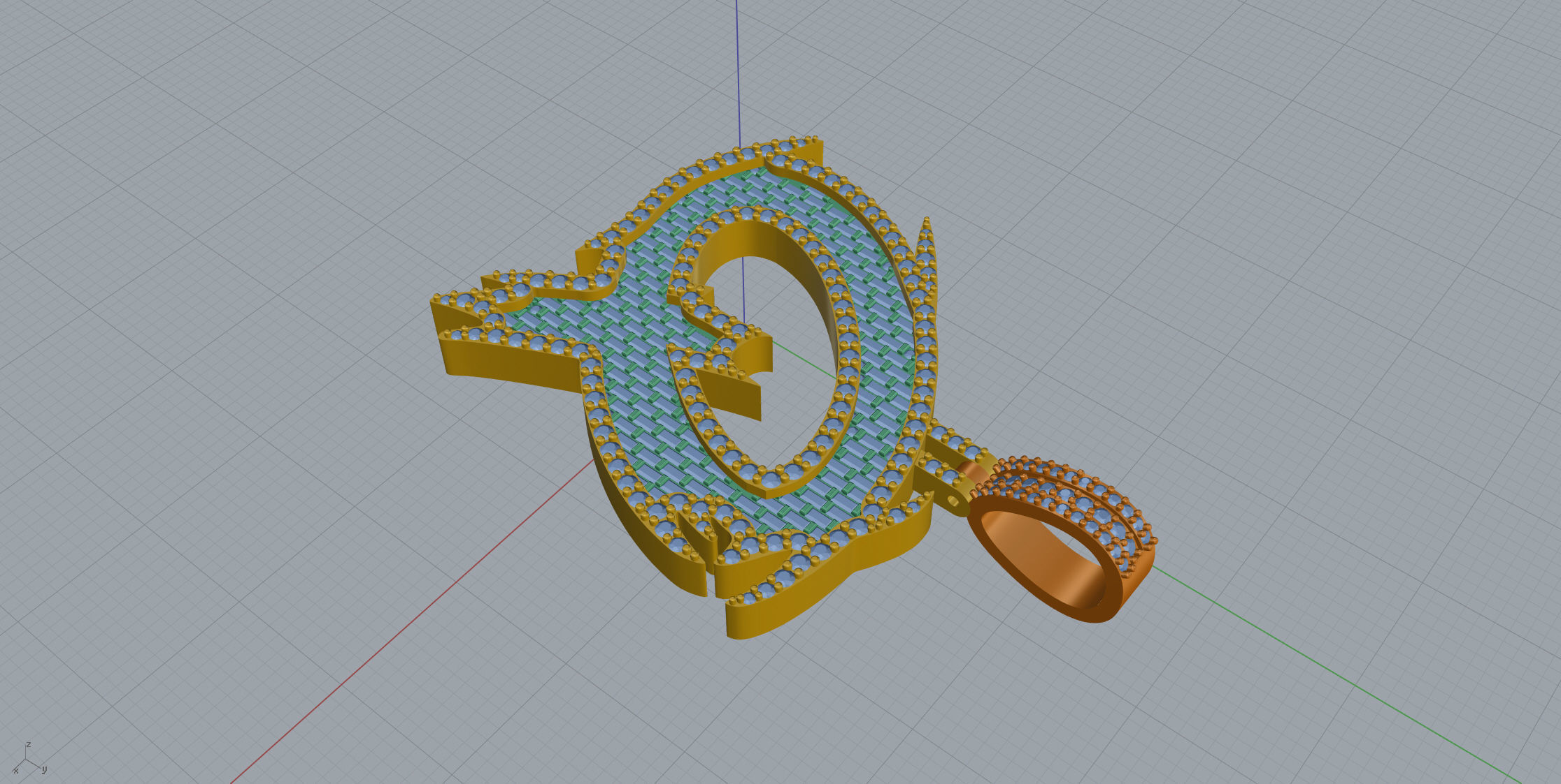 Q with baguetes 3D print model_5