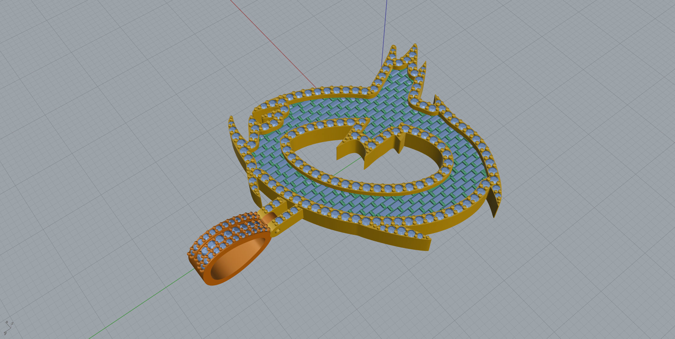 Q with baguetes 3D print model_4