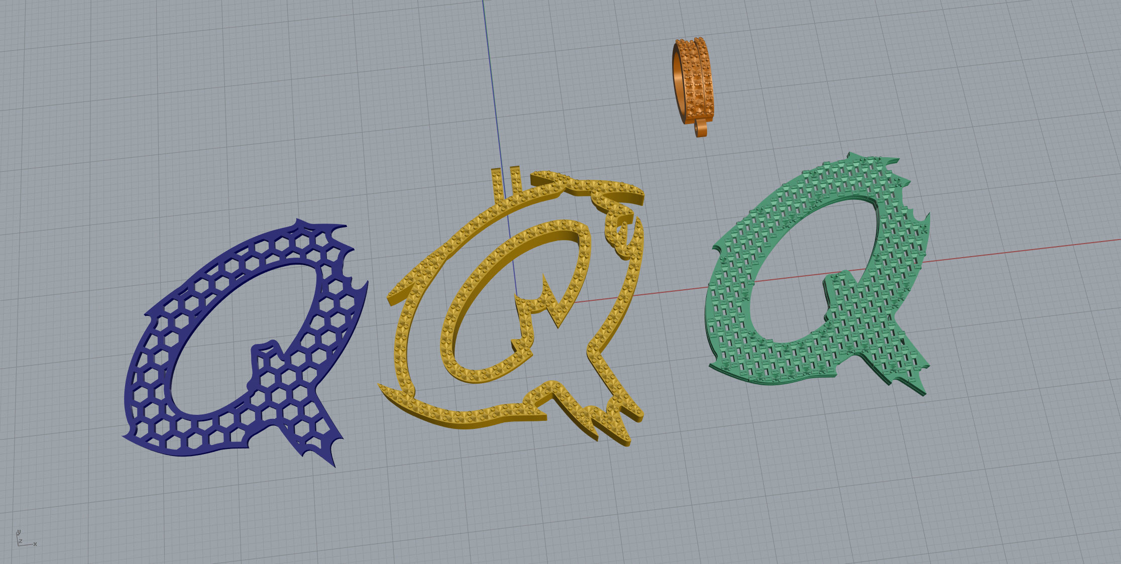 Q with baguetes 3D print model_10