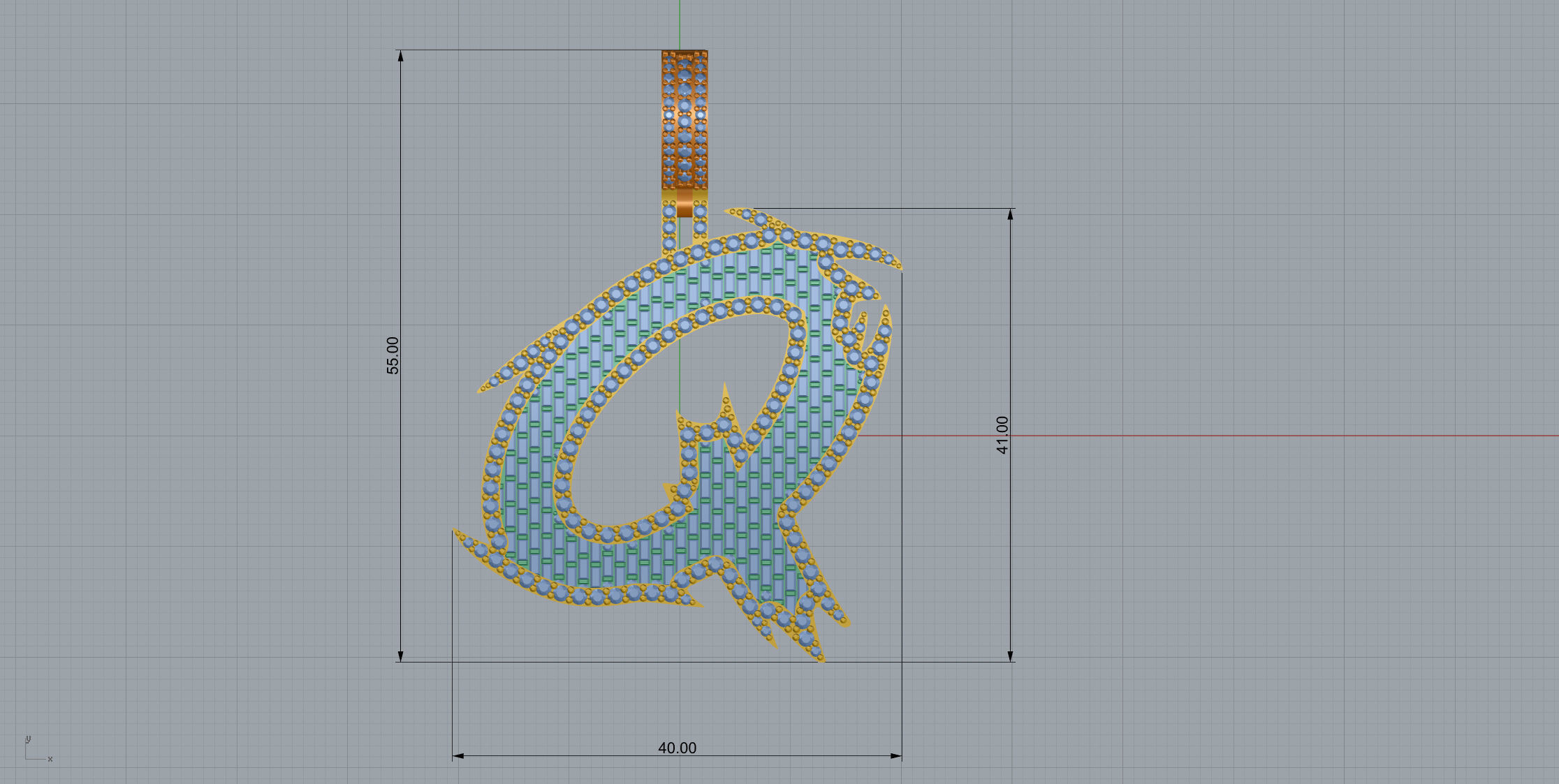 Q with baguetes 3D print model_8