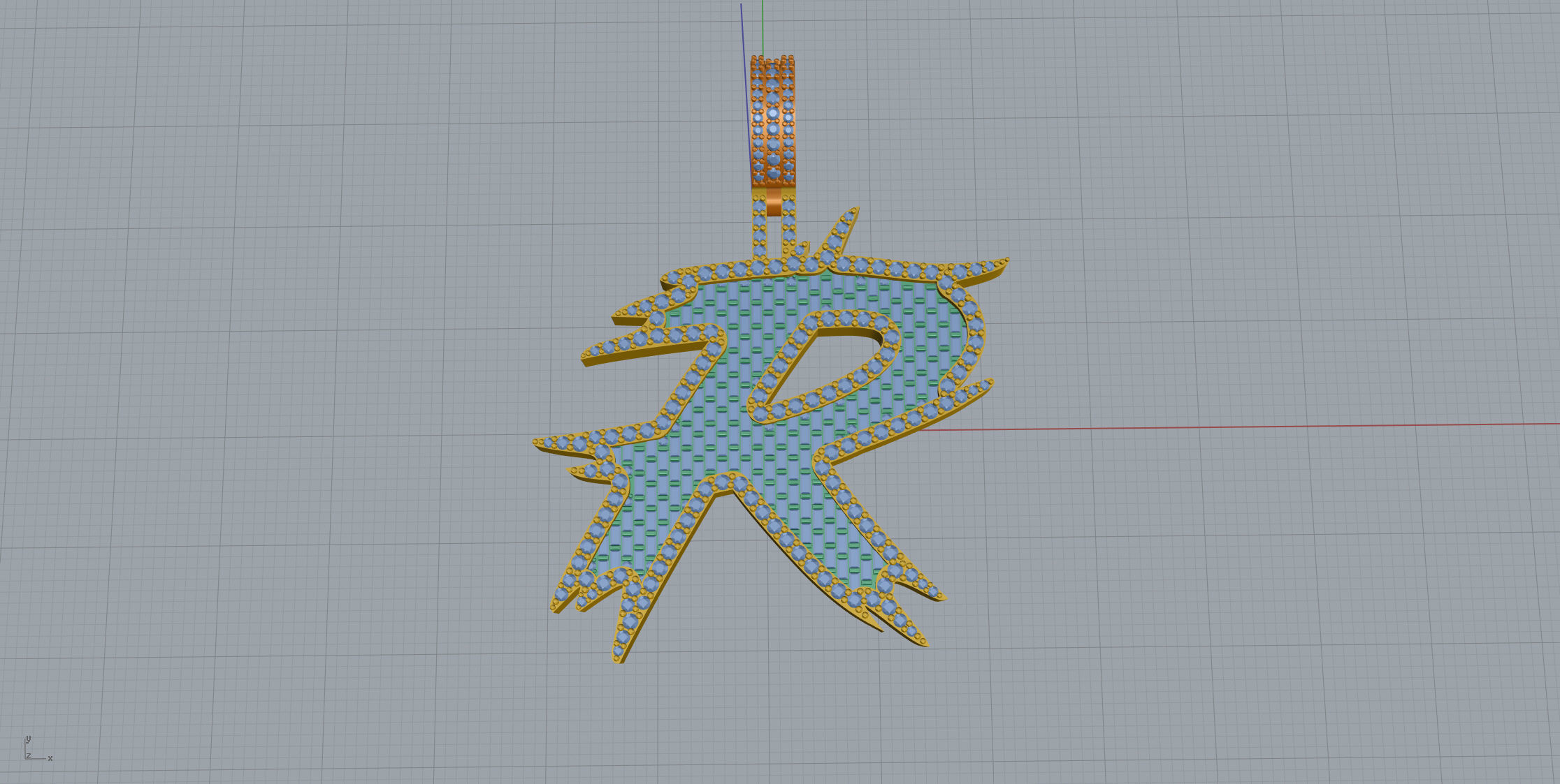 R with baguetes 3D print model_6