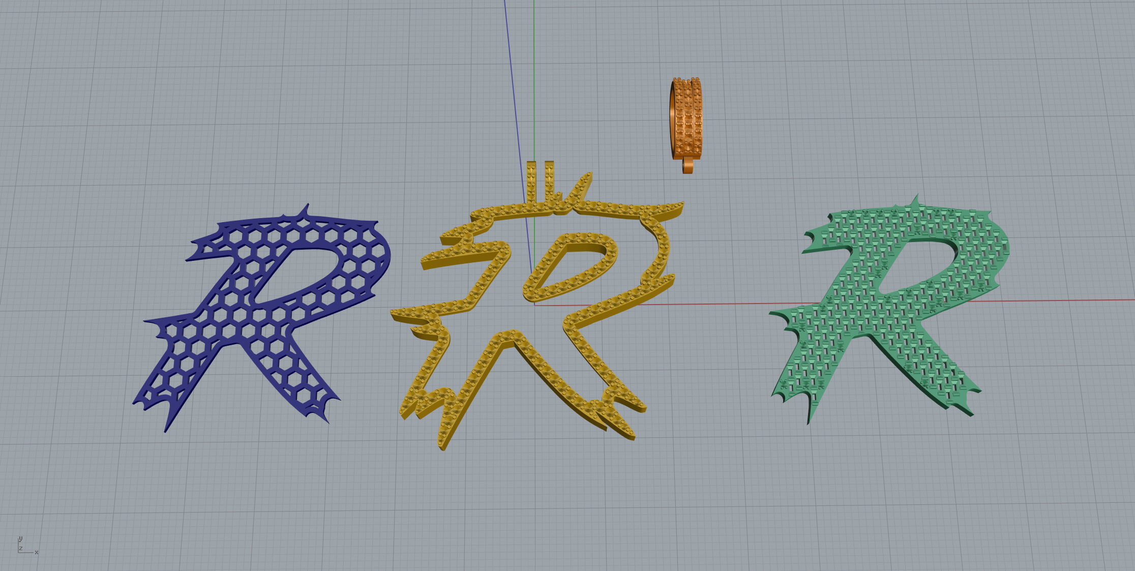 R with baguetes 3D print model_10