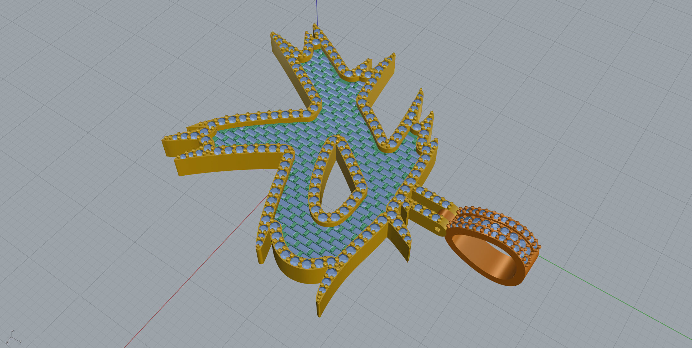 R with baguetes 3D print model_5