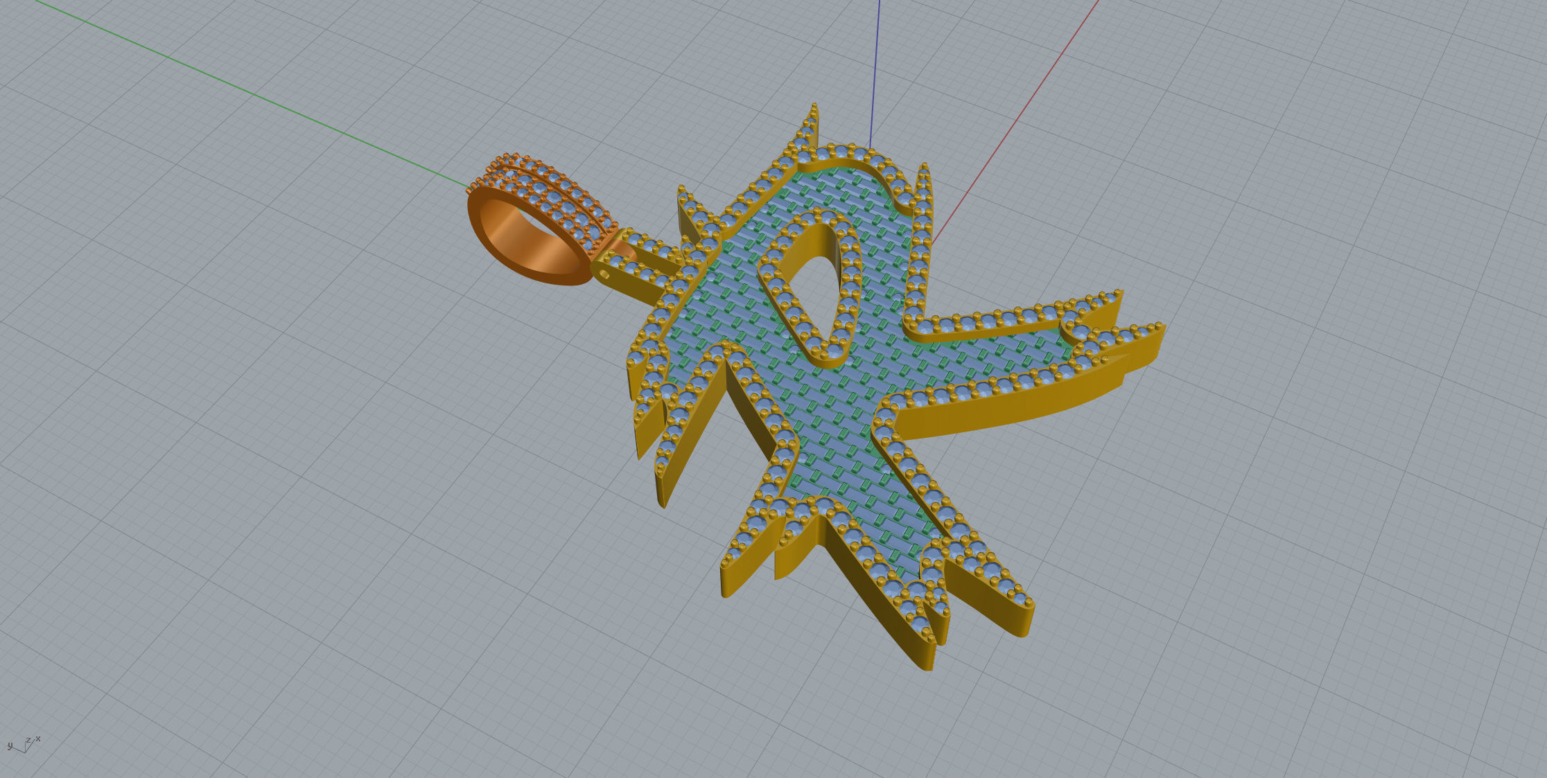 R with baguetes 3D print model_3