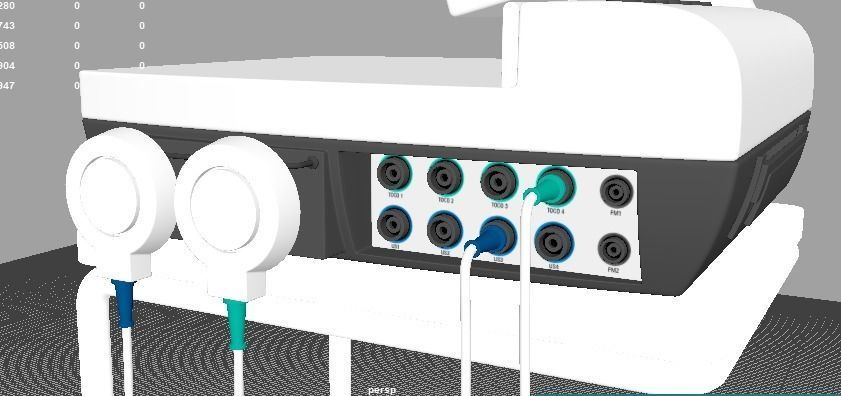 Fetal Monitor 3D model_7