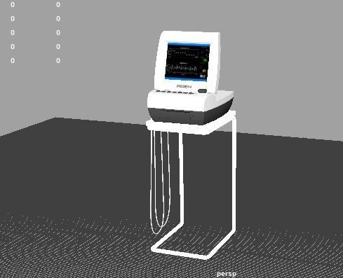 Fetal Monitor 3D model_5