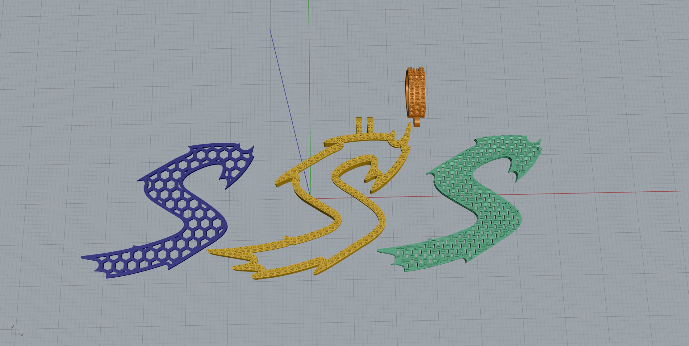 S with baguetes 3D print model_10