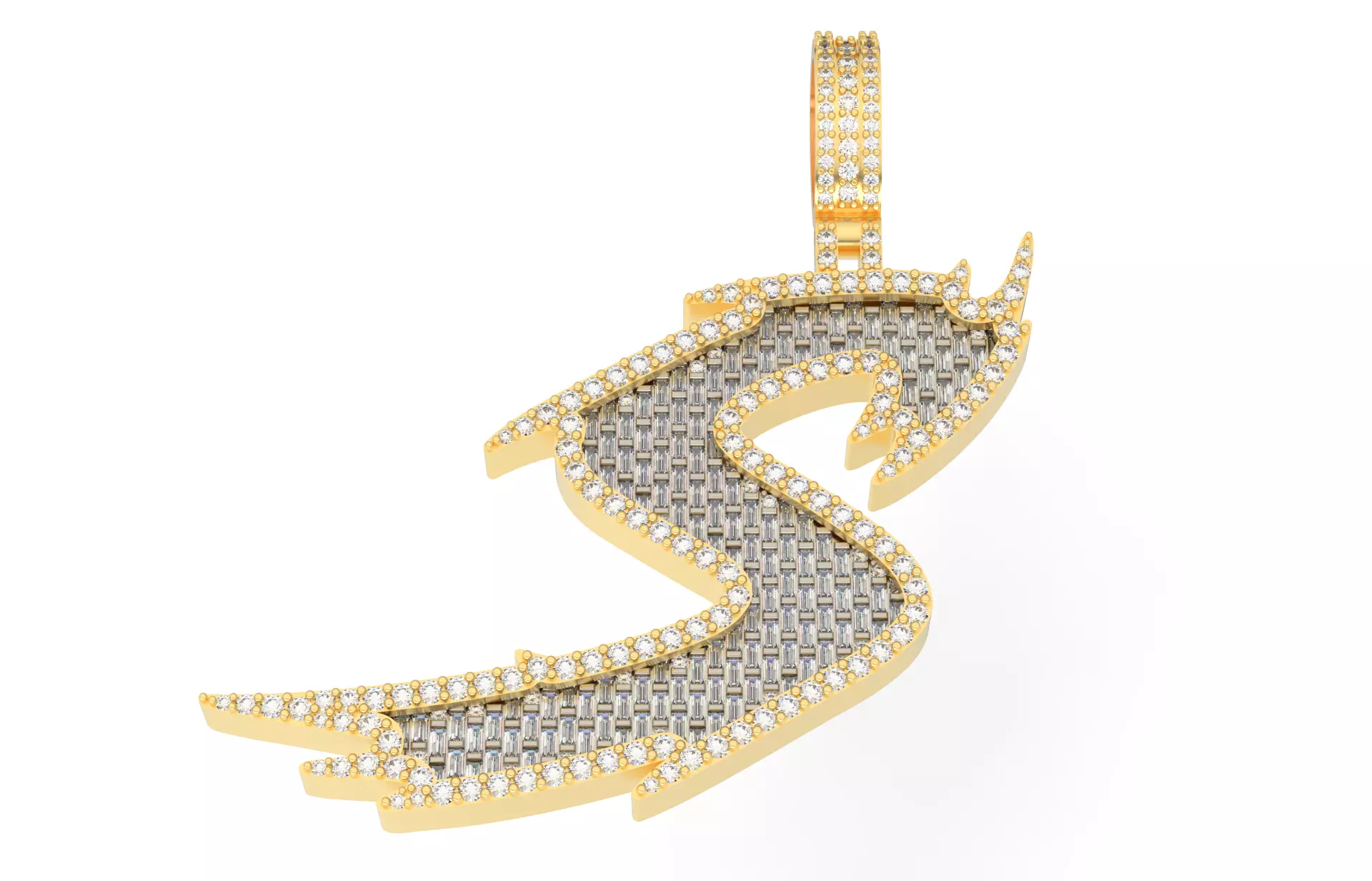 S with baguetes 3D print model_0