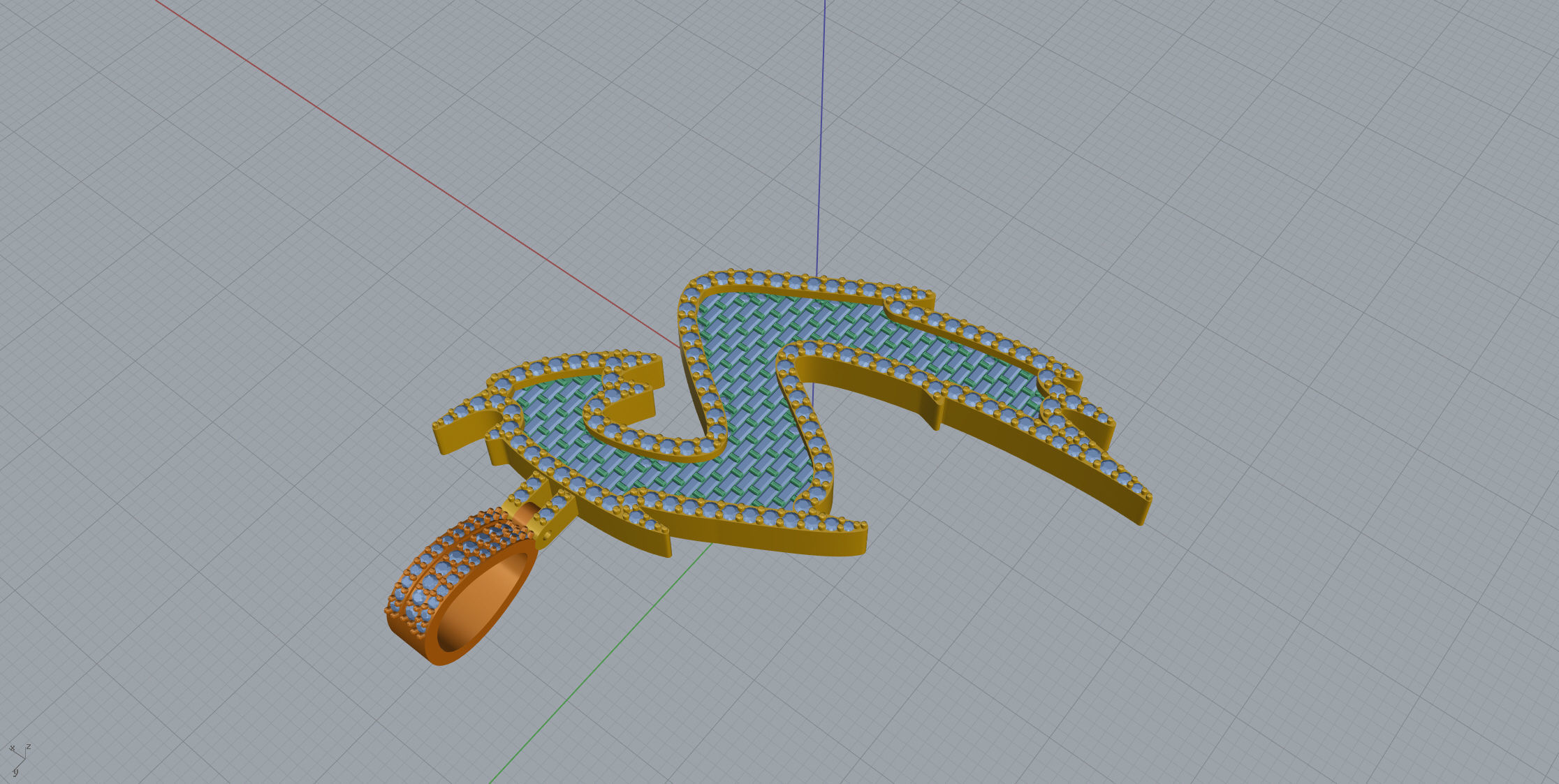 S with baguetes 3D print model_4