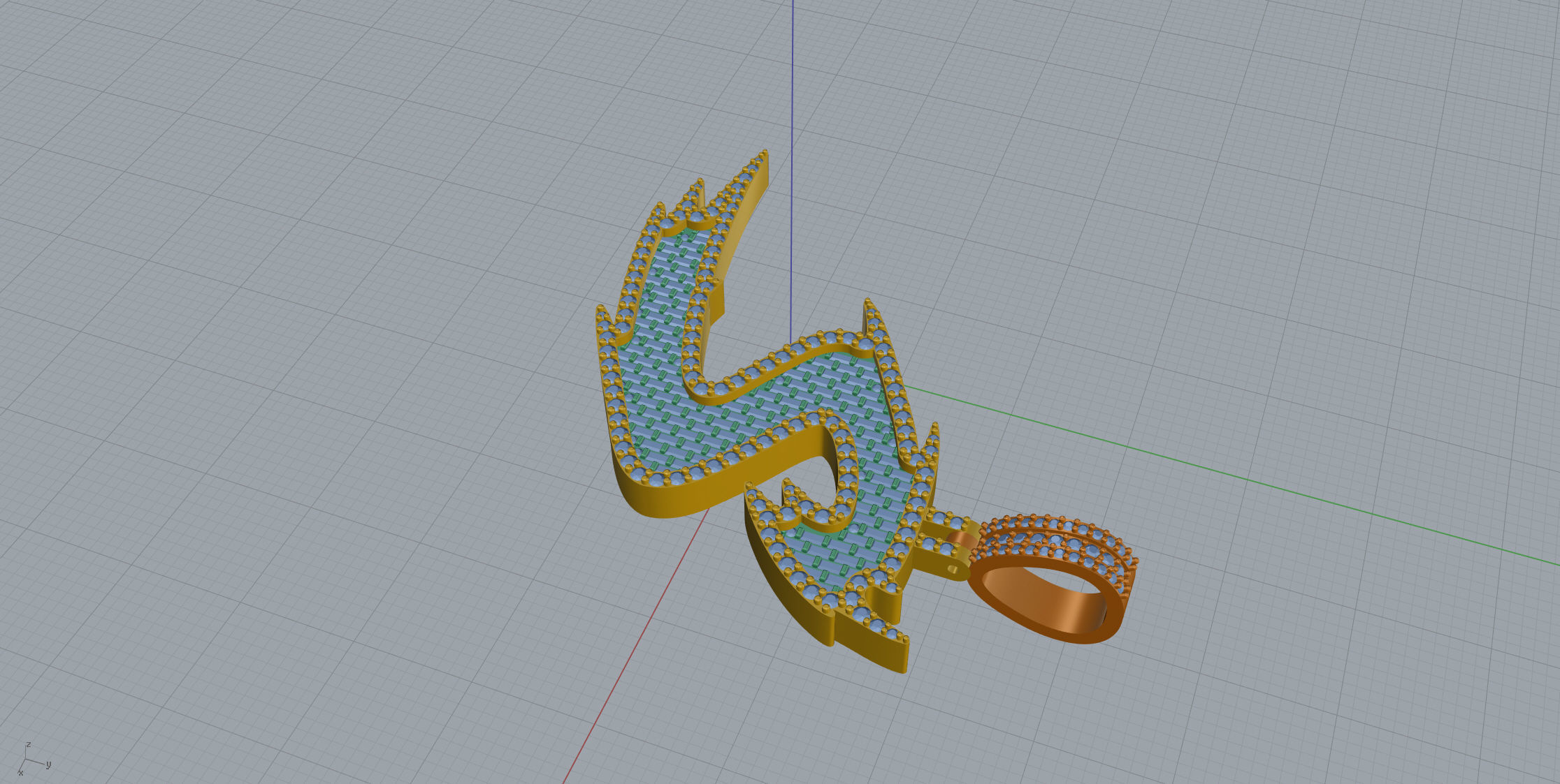 S with baguetes 3D print model_5