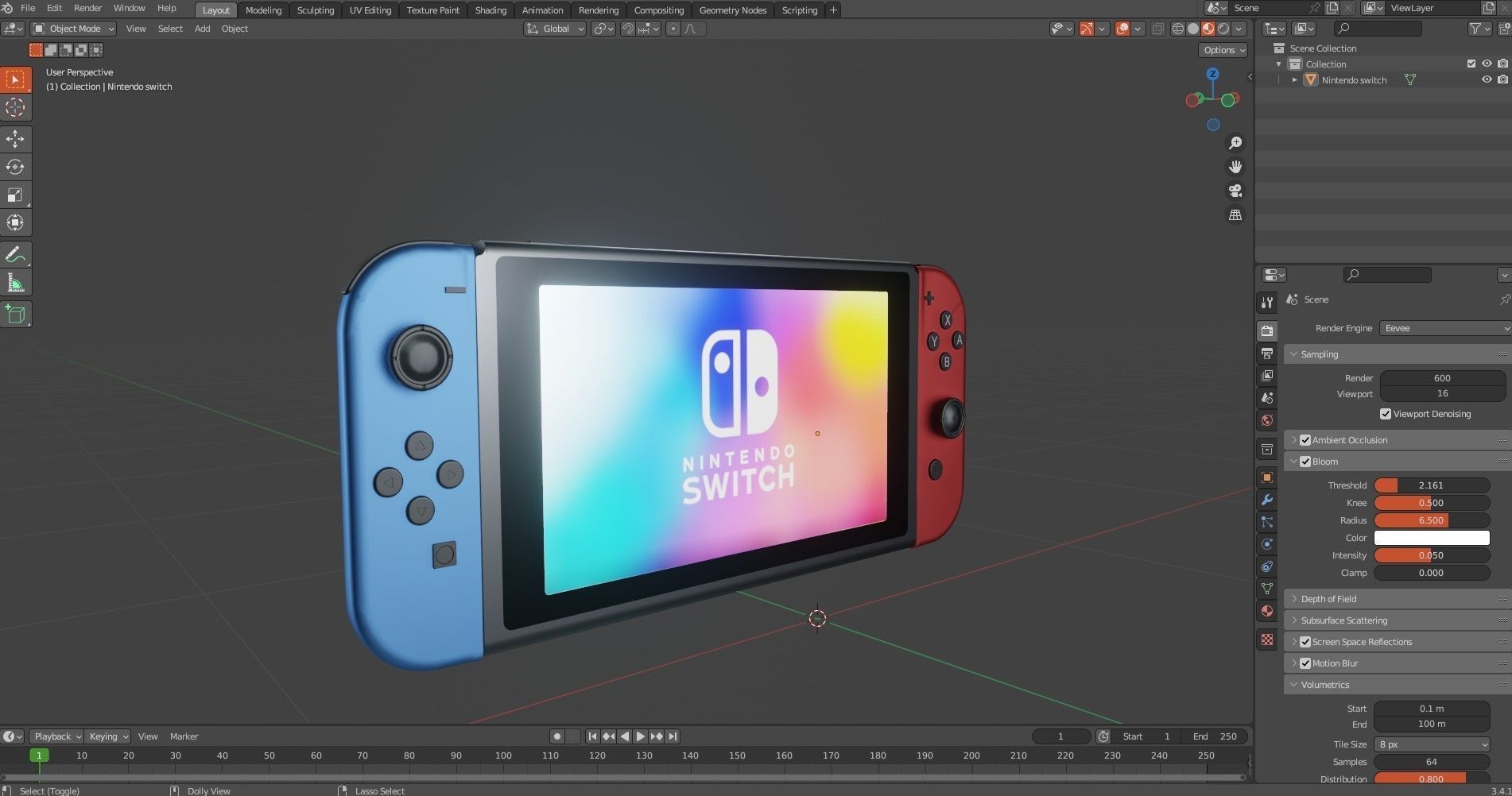 Nintendo Switch 3D model_10