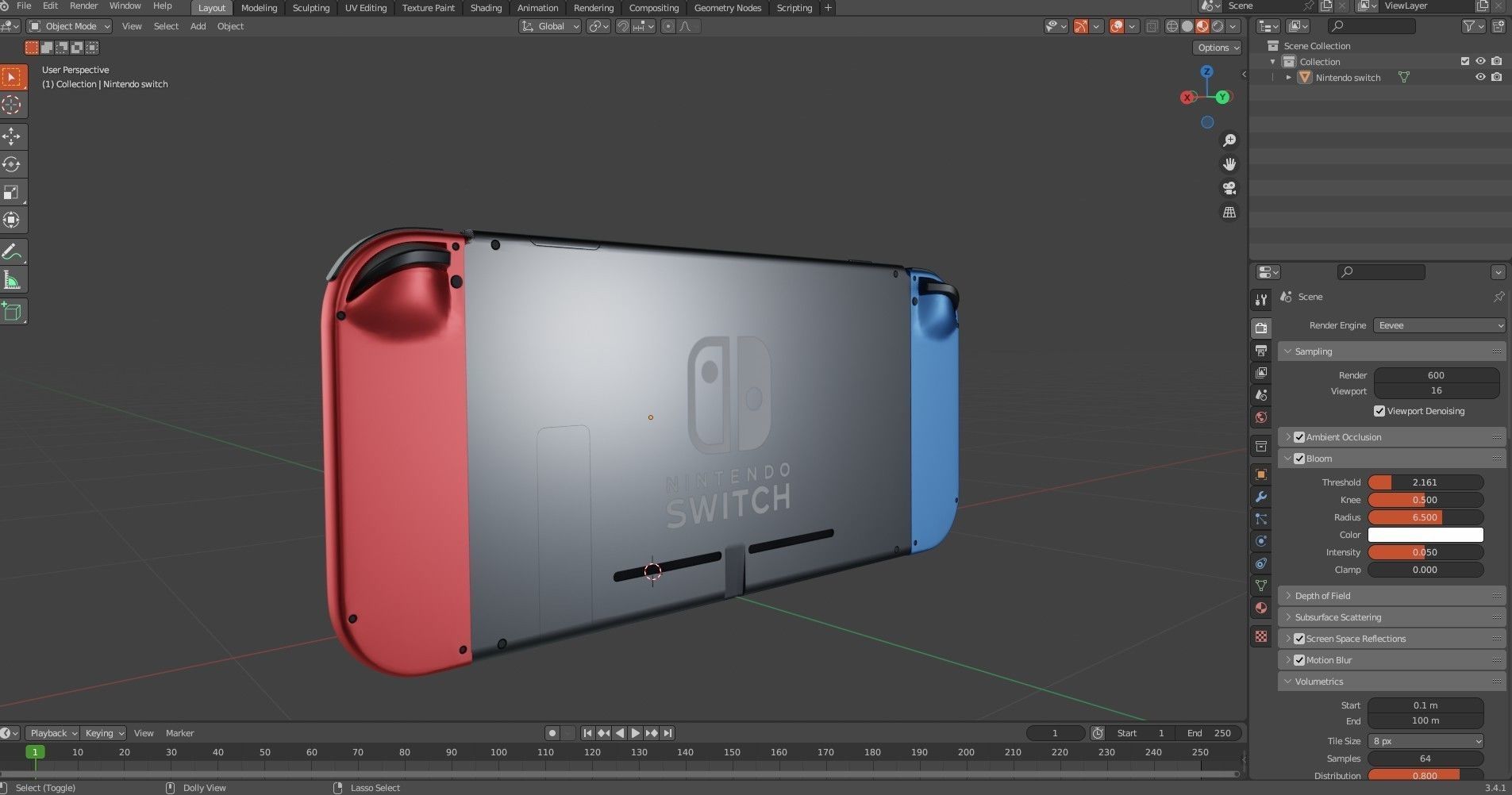Nintendo Switch 3D model_11